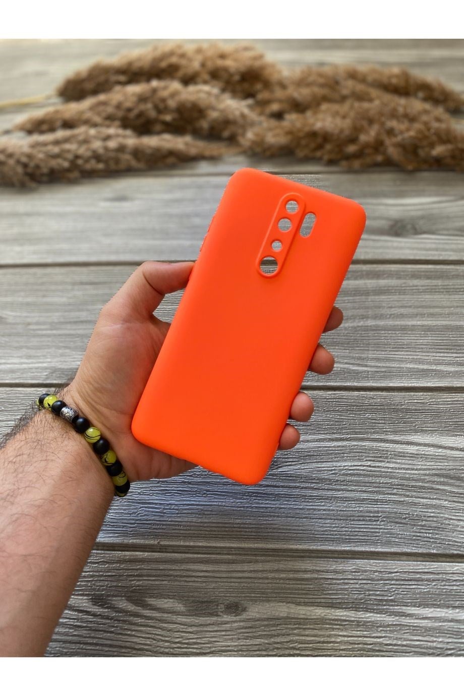 Redmi Note 8 Pro Turuncu Kamera Korumalı Lansman Kılıf