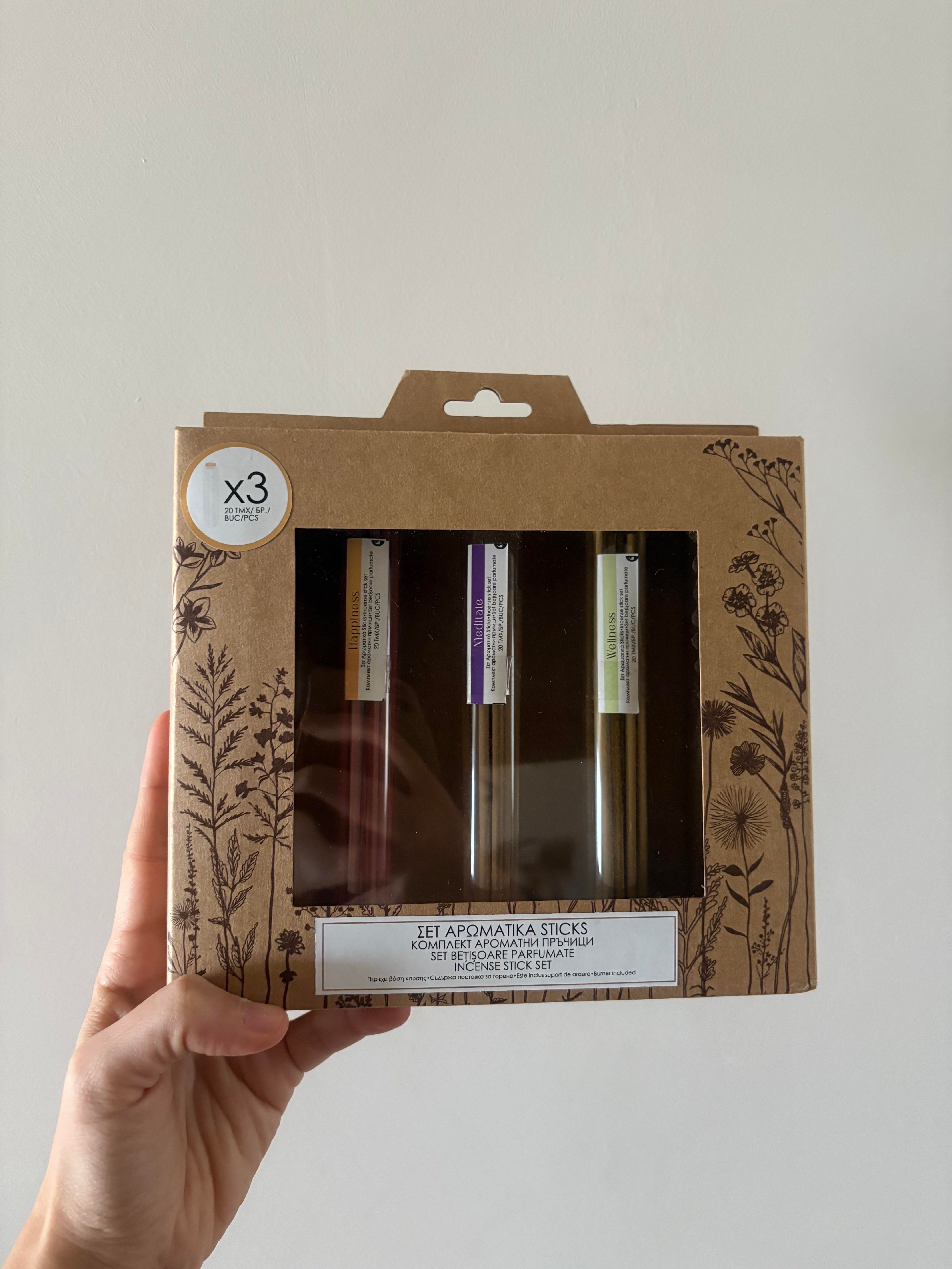 3'Lü Set Tüp Şeklinde Kutulu Çubuk Tütsü Seti (Mutluluk - Iyi Hissetme - Meditasyon Temalı) - Miamantra