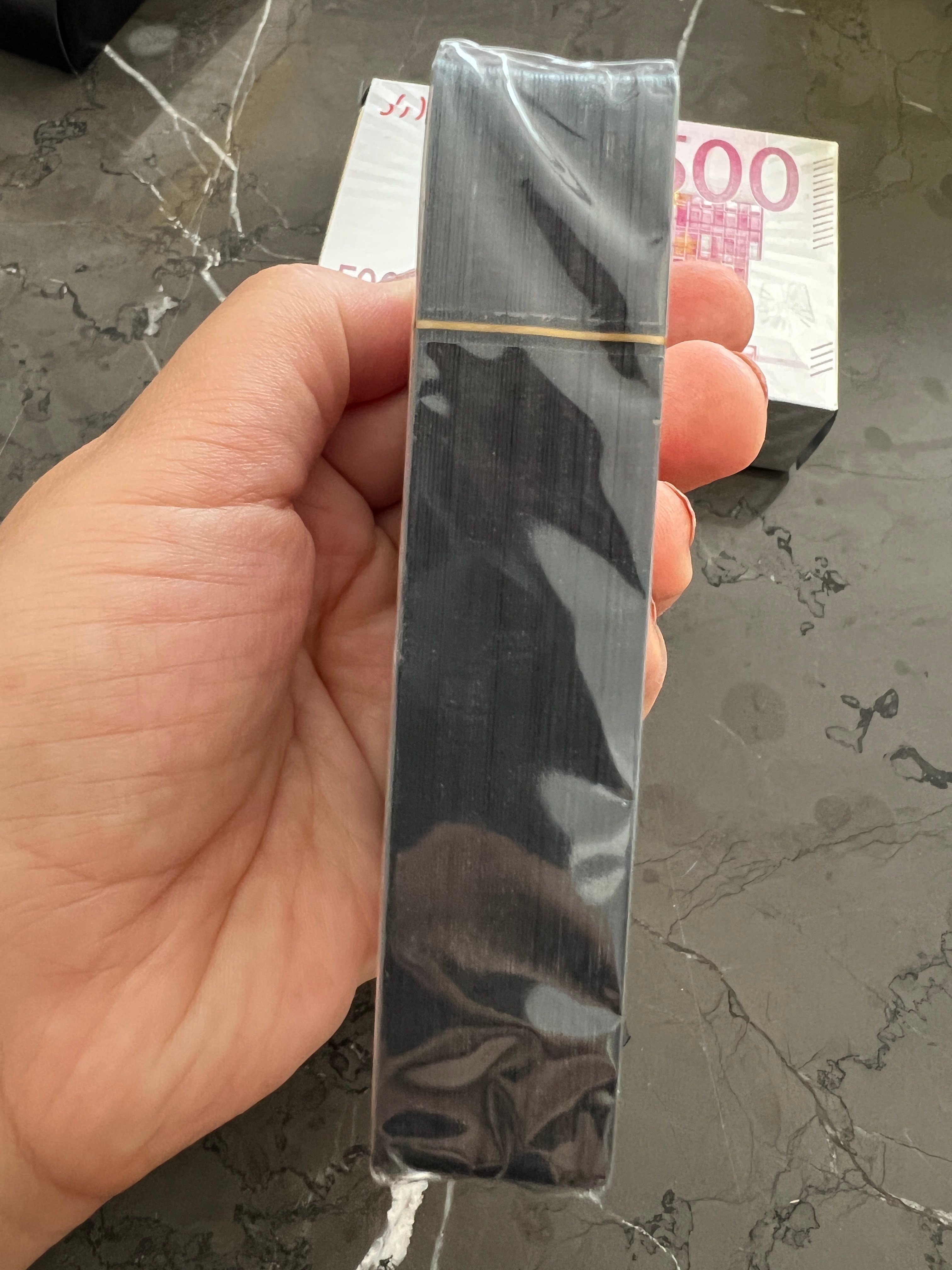 500 Euro Banknot Şeklinde Premium Kalite Elastik Su Geçirmez İskambil Kartları Seti-Gri - Miamantra