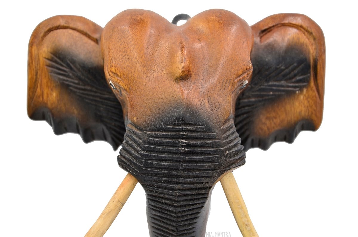 Afrika Fili Ahşap Duvar Dekoru - (Büyük Boy 24 cm)