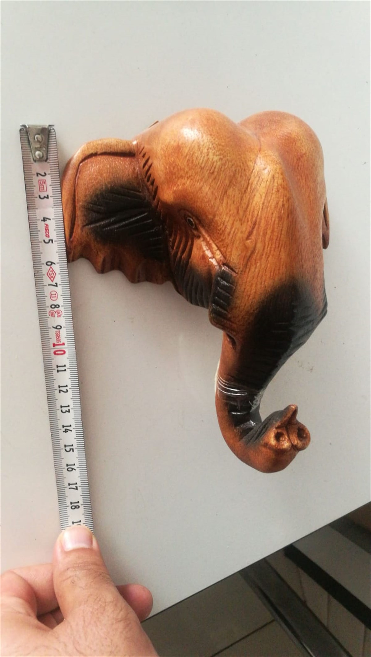 Afrika Fili Ahşap Duvar Dekoru (17 cm) / Mask