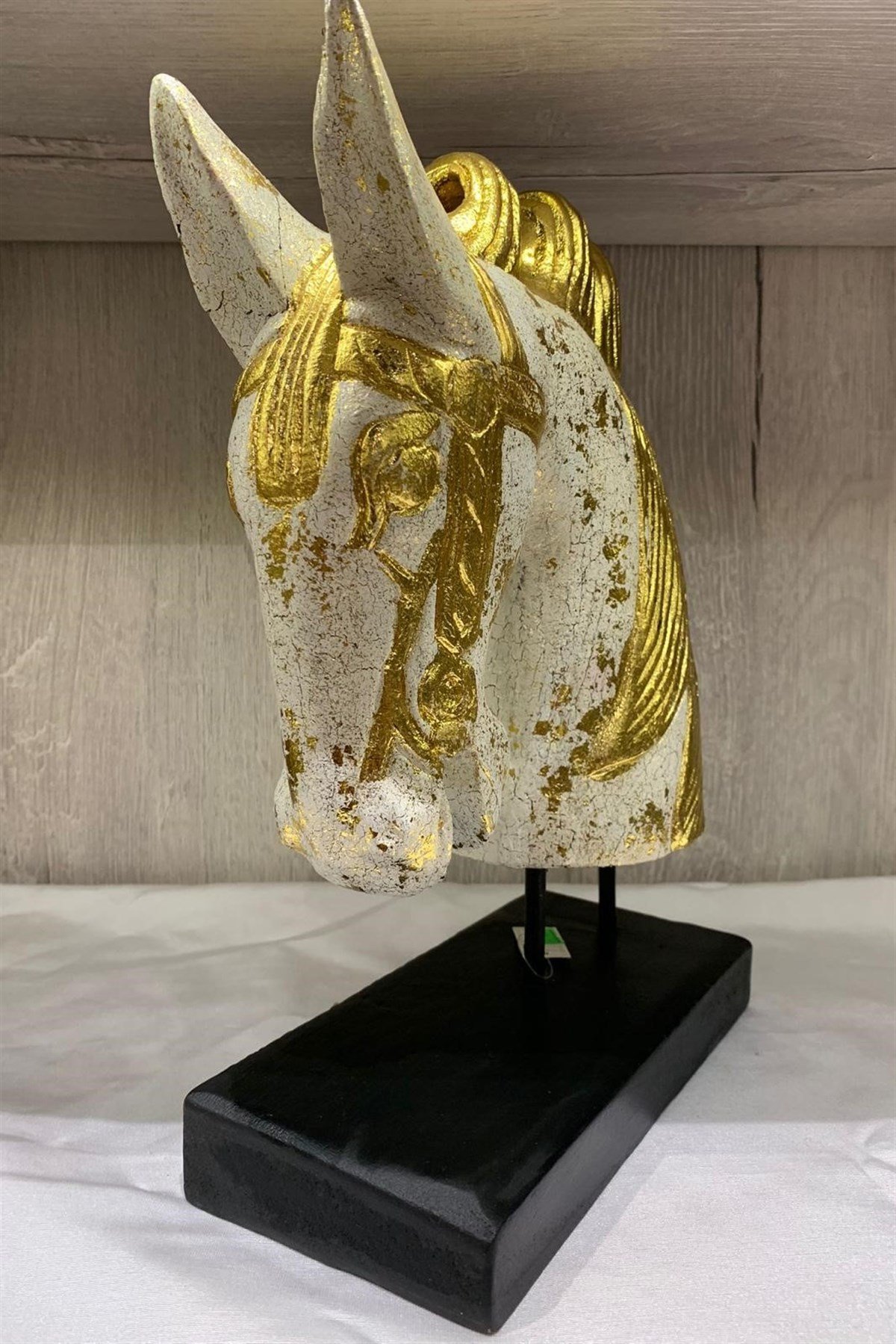 Ahşap At Kafası 30 cm (Beyaz) - Miamantra