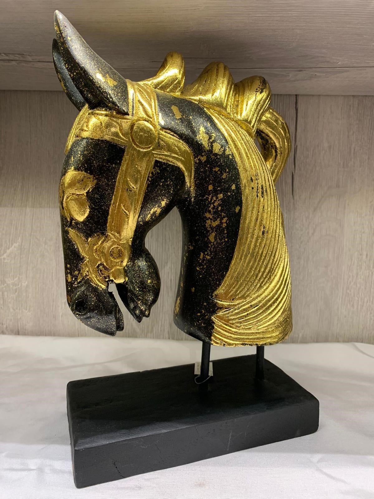 Ahşap At Kafası 30 cm (Beyaz) - Miamantra