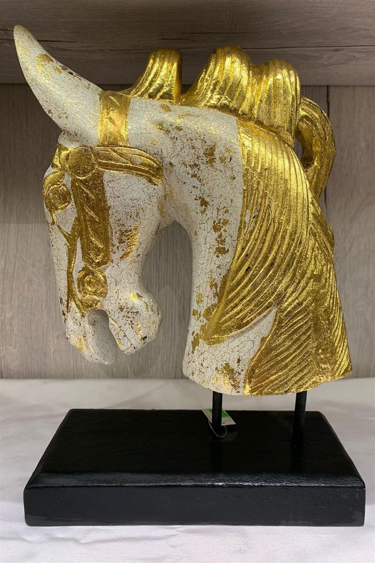 Ahşap At Kafası 30 cm (Beyaz) - Miamantra
