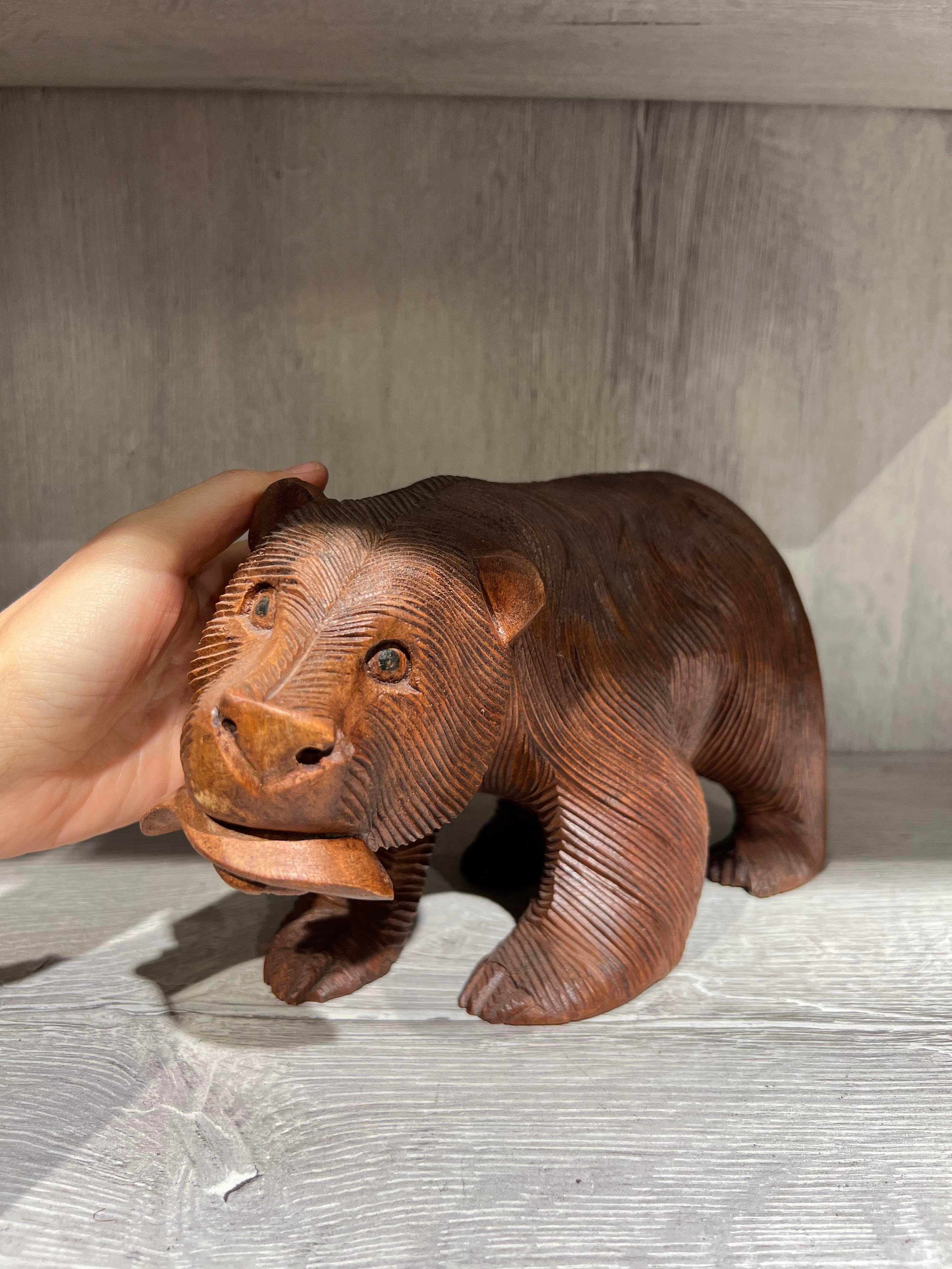 Ahşap Ayi Biblo 25 Cm - Miamantra