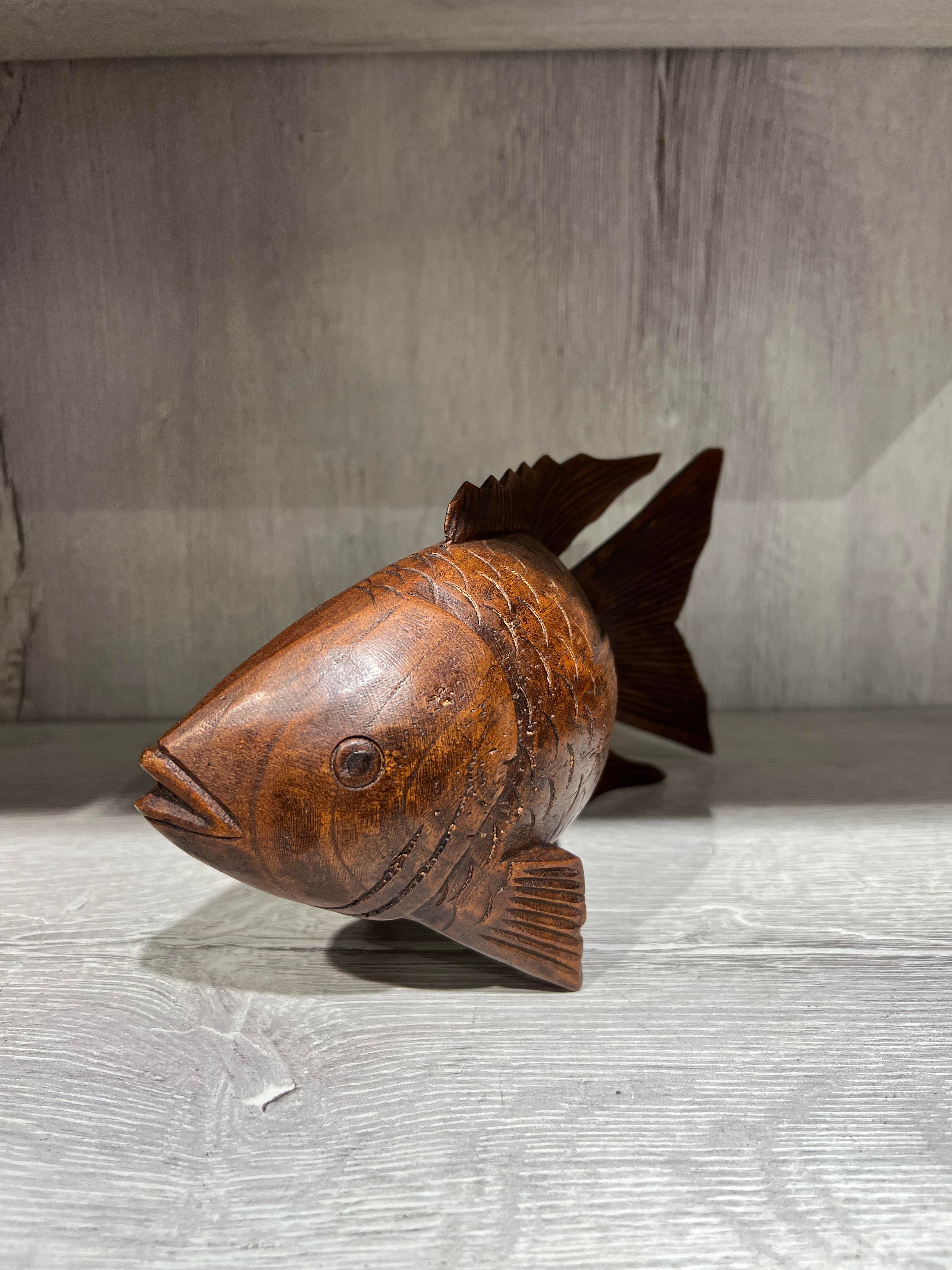 Ahşap Balık Biblo 25 Cm - Miamantra