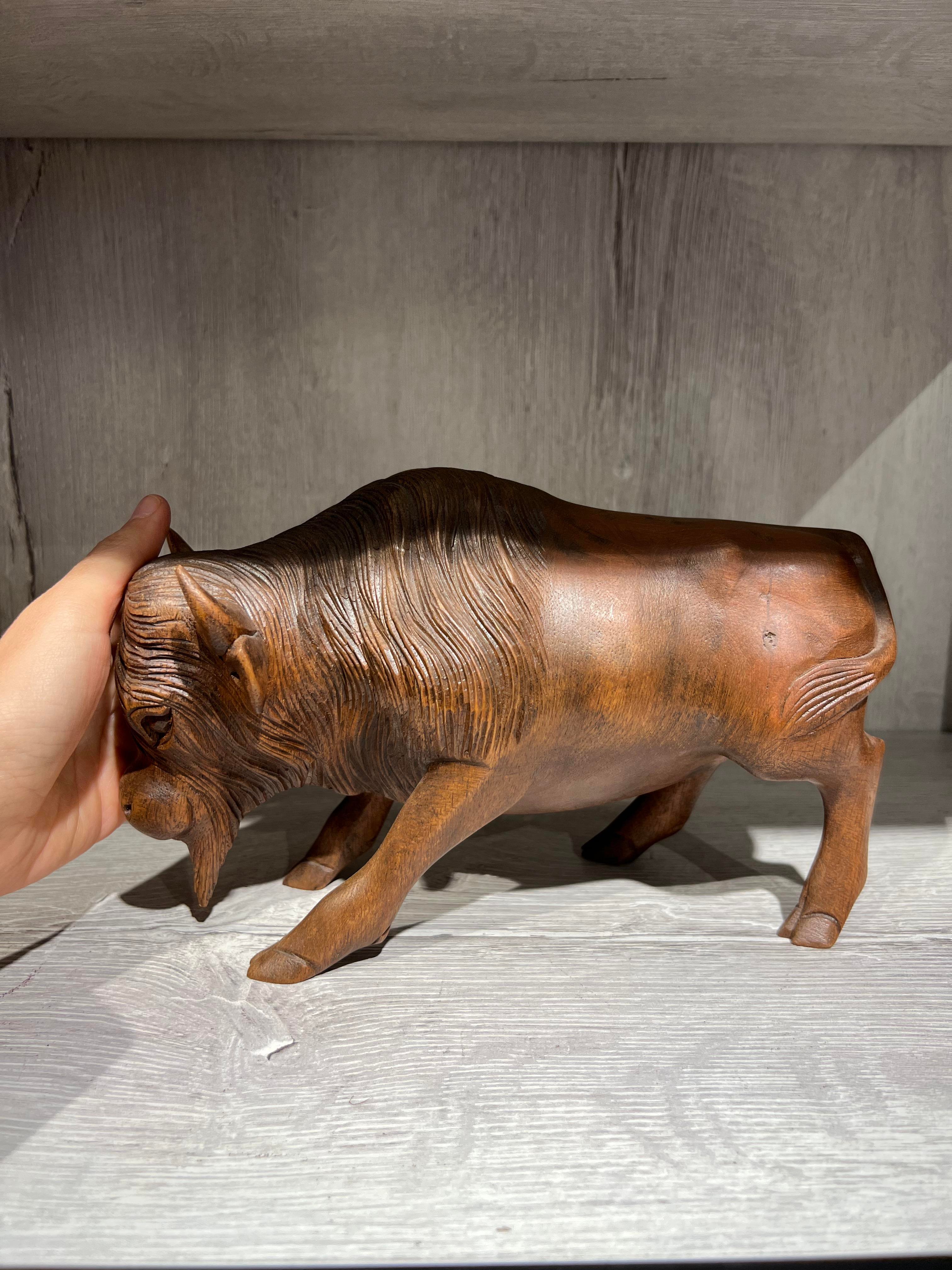 Ahşap Bizon Biblo 25 Cm - Miamantra