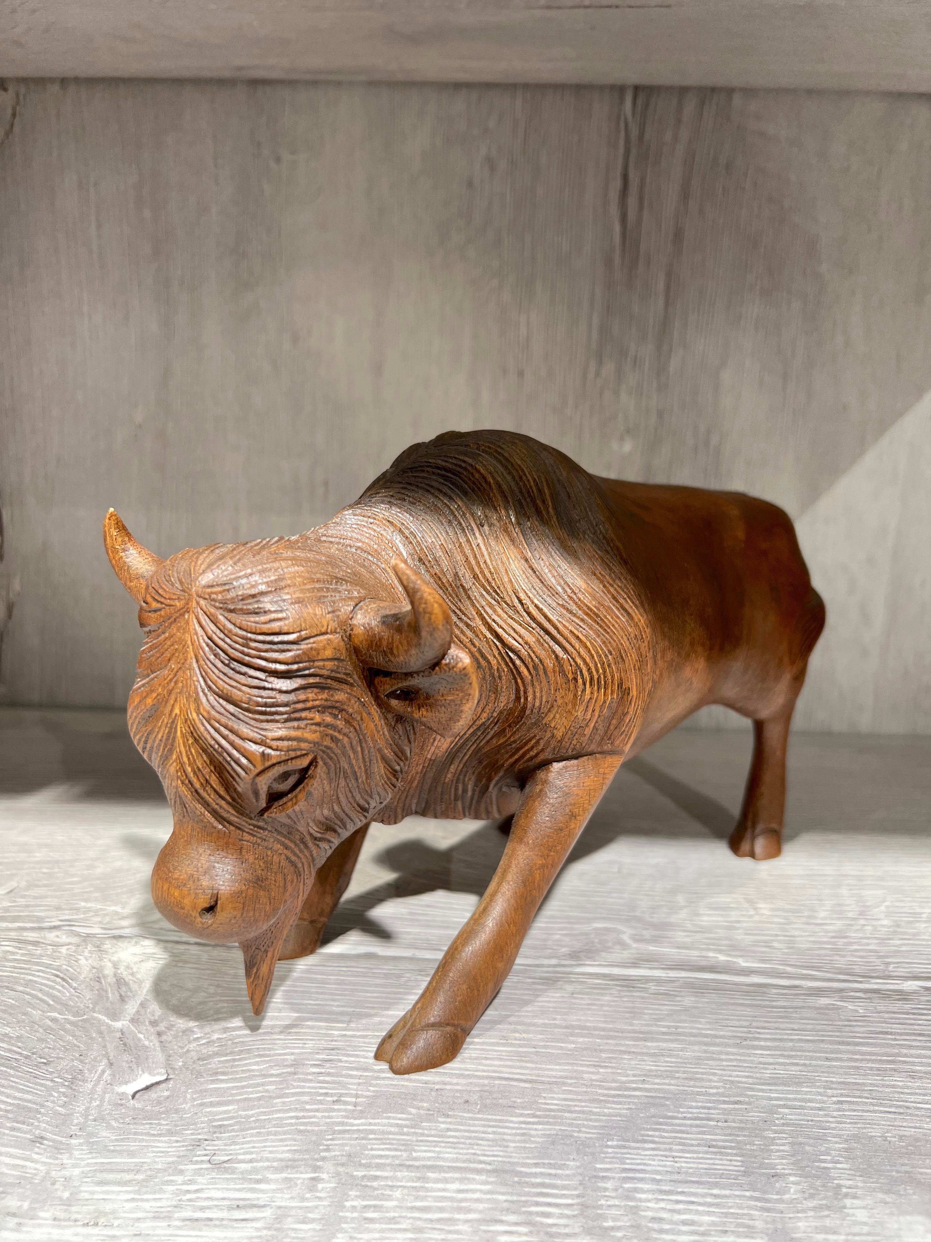 Ahşap Bizon Biblo 25 Cm - Miamantra