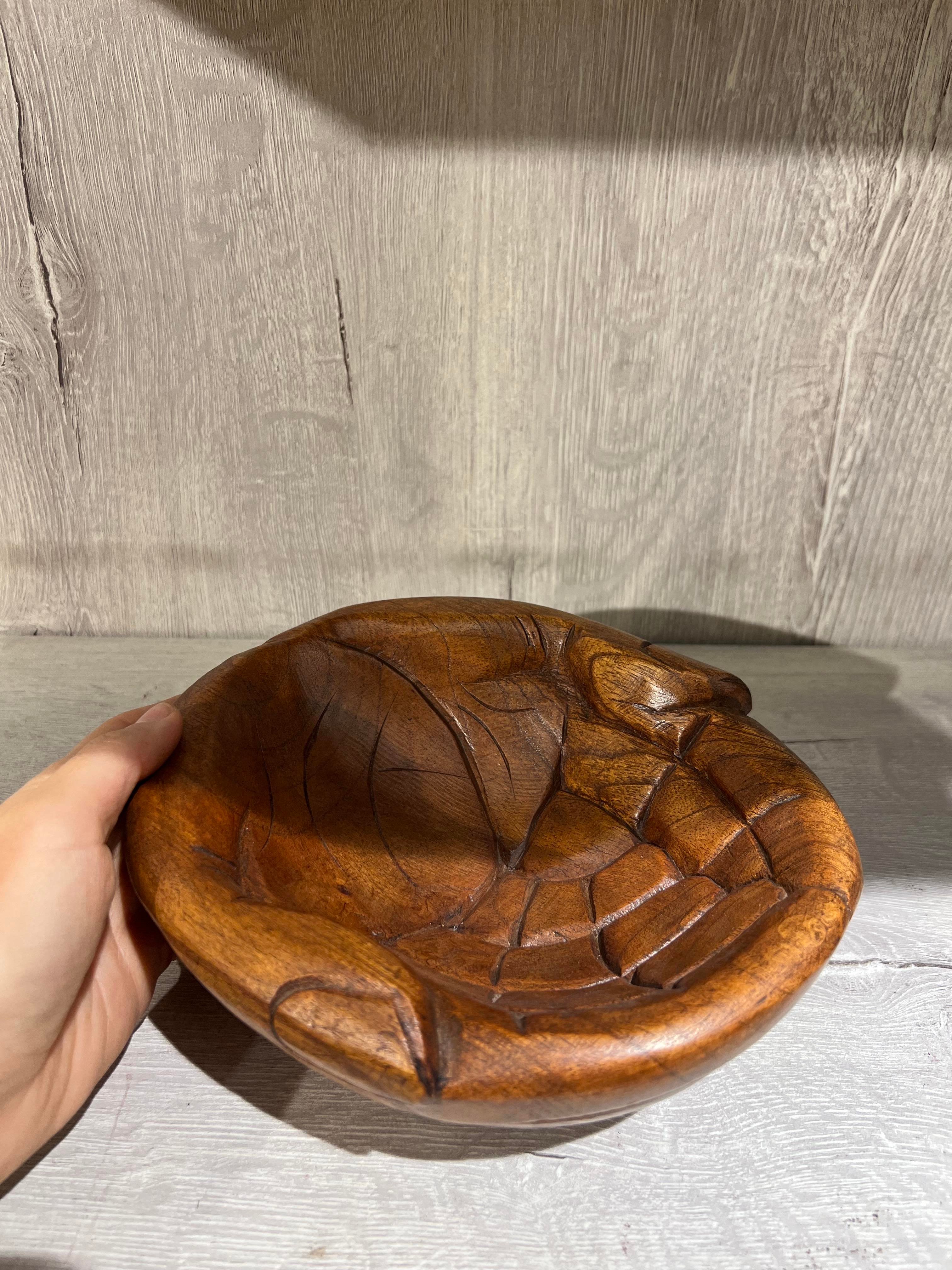 Ahşap El Şeklinde Yuvarlak Çerezlik /Sunumluk - 20 cm - Miamantra