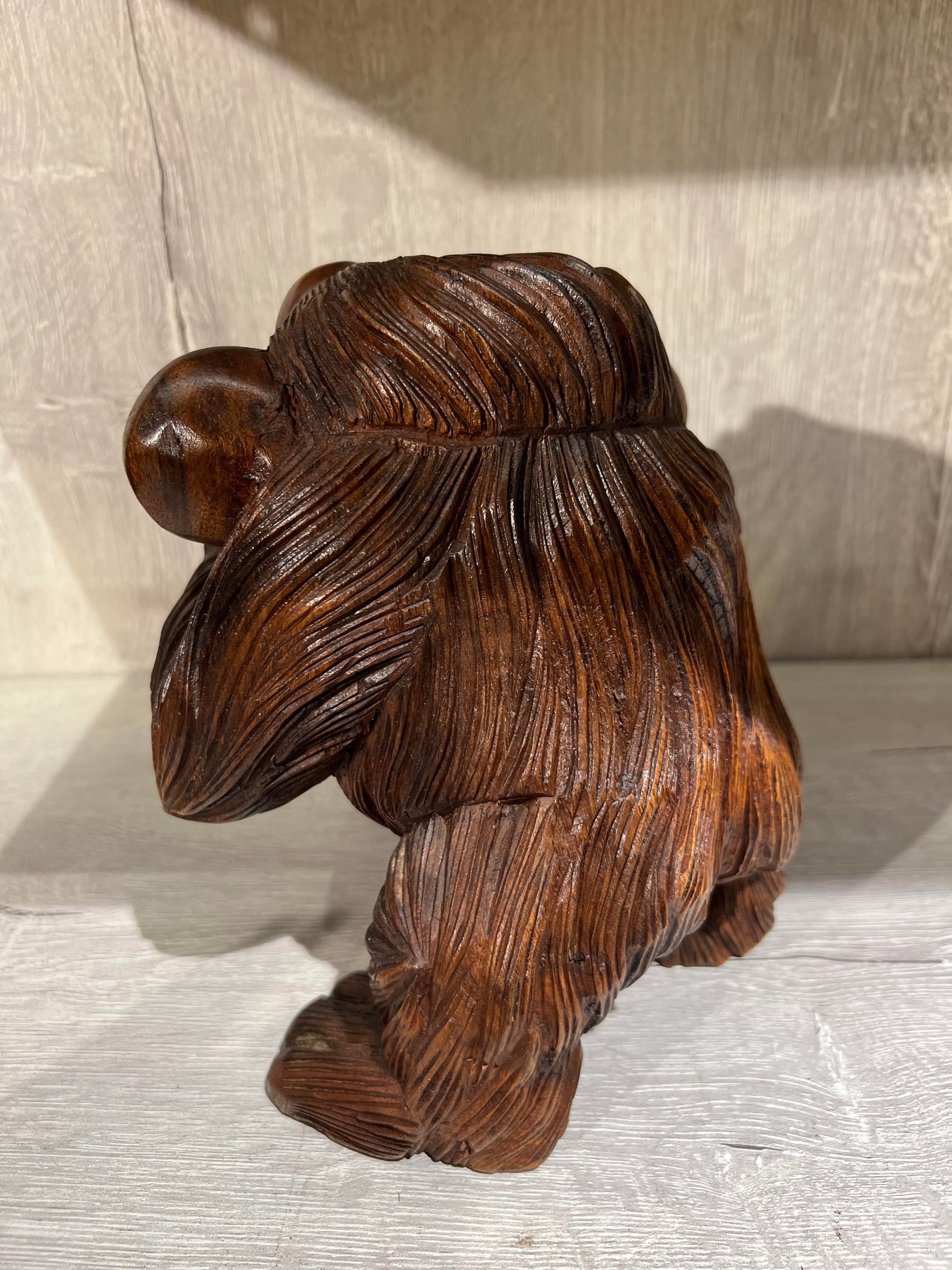 Ahşap Goril Biblo - 20 cm - Miamantra