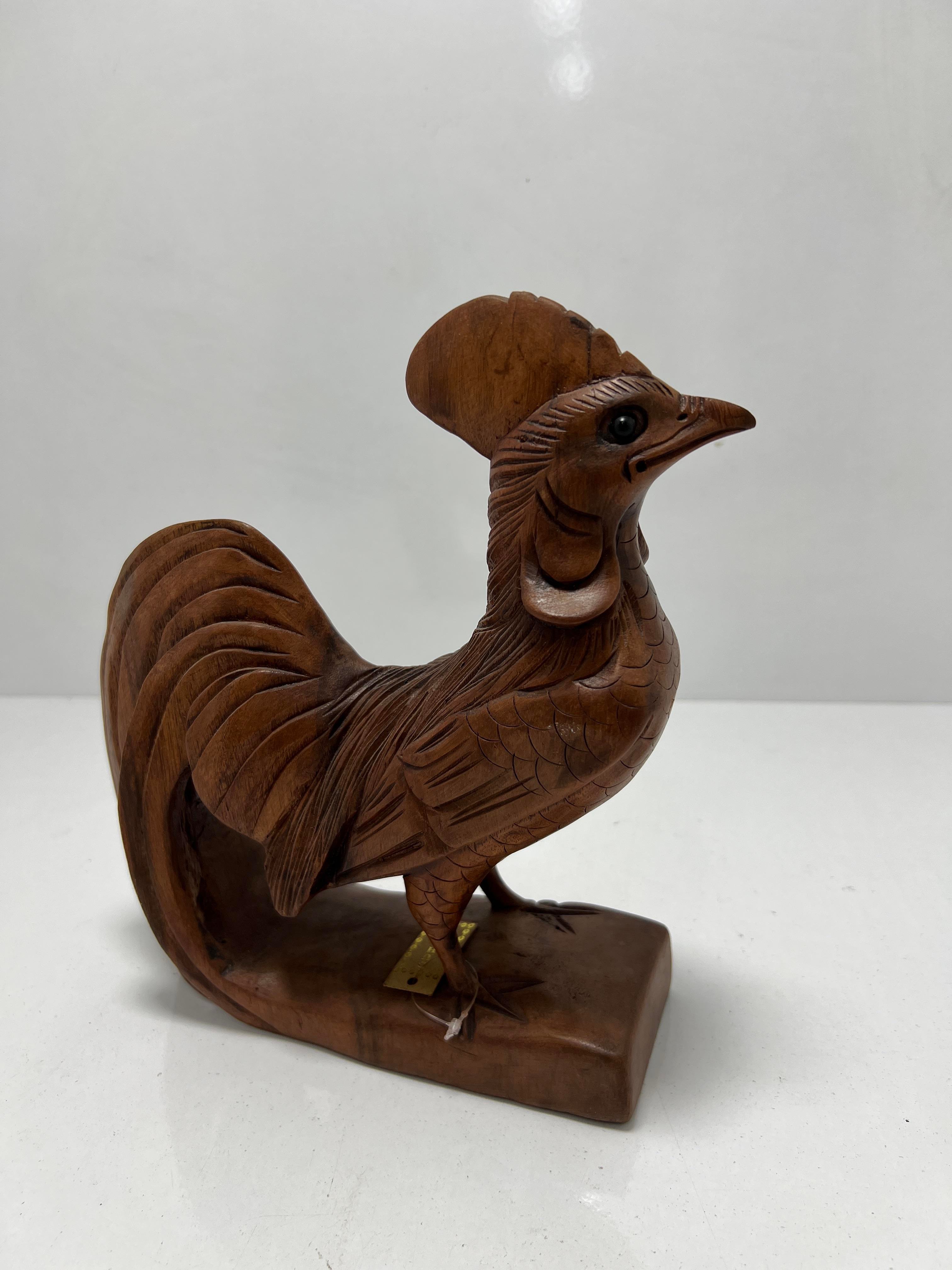 Ahşap Horoz Biblo 23 Cm - Miamantra