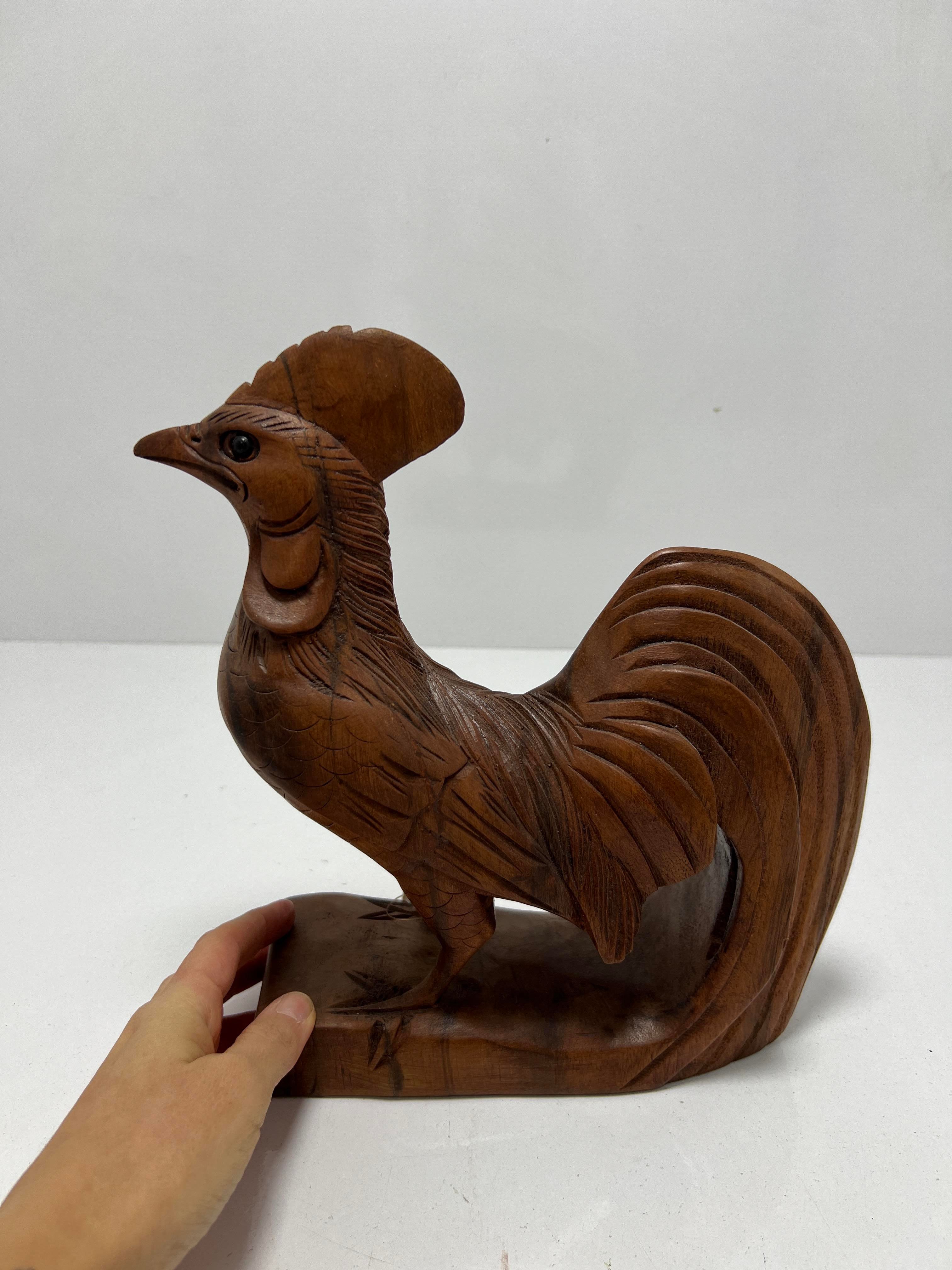 Ahşap Horoz Biblo 23 Cm - Miamantra