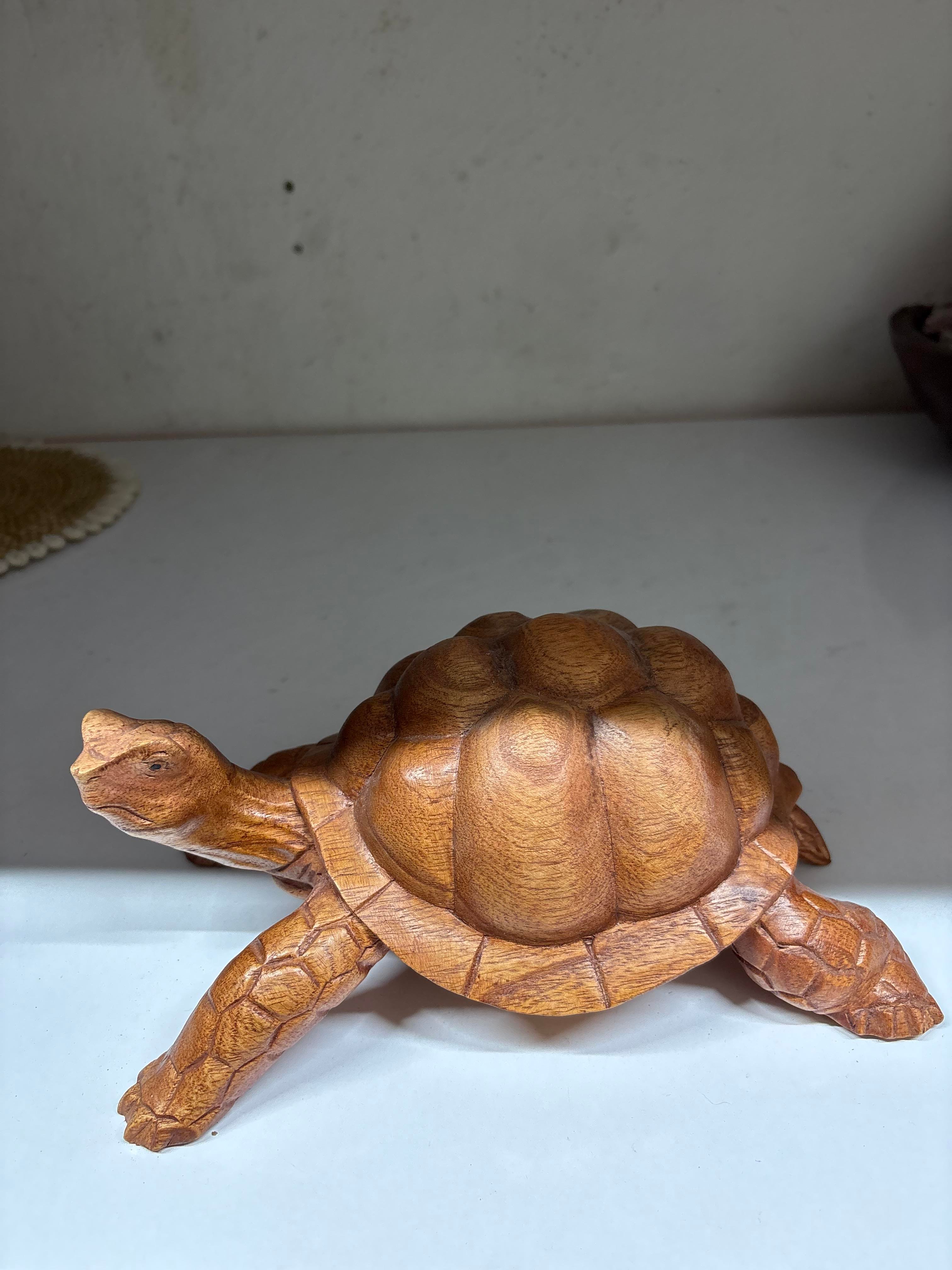 Ahşap Kaplumbağa Biblo 25 Cm - Miamantra
