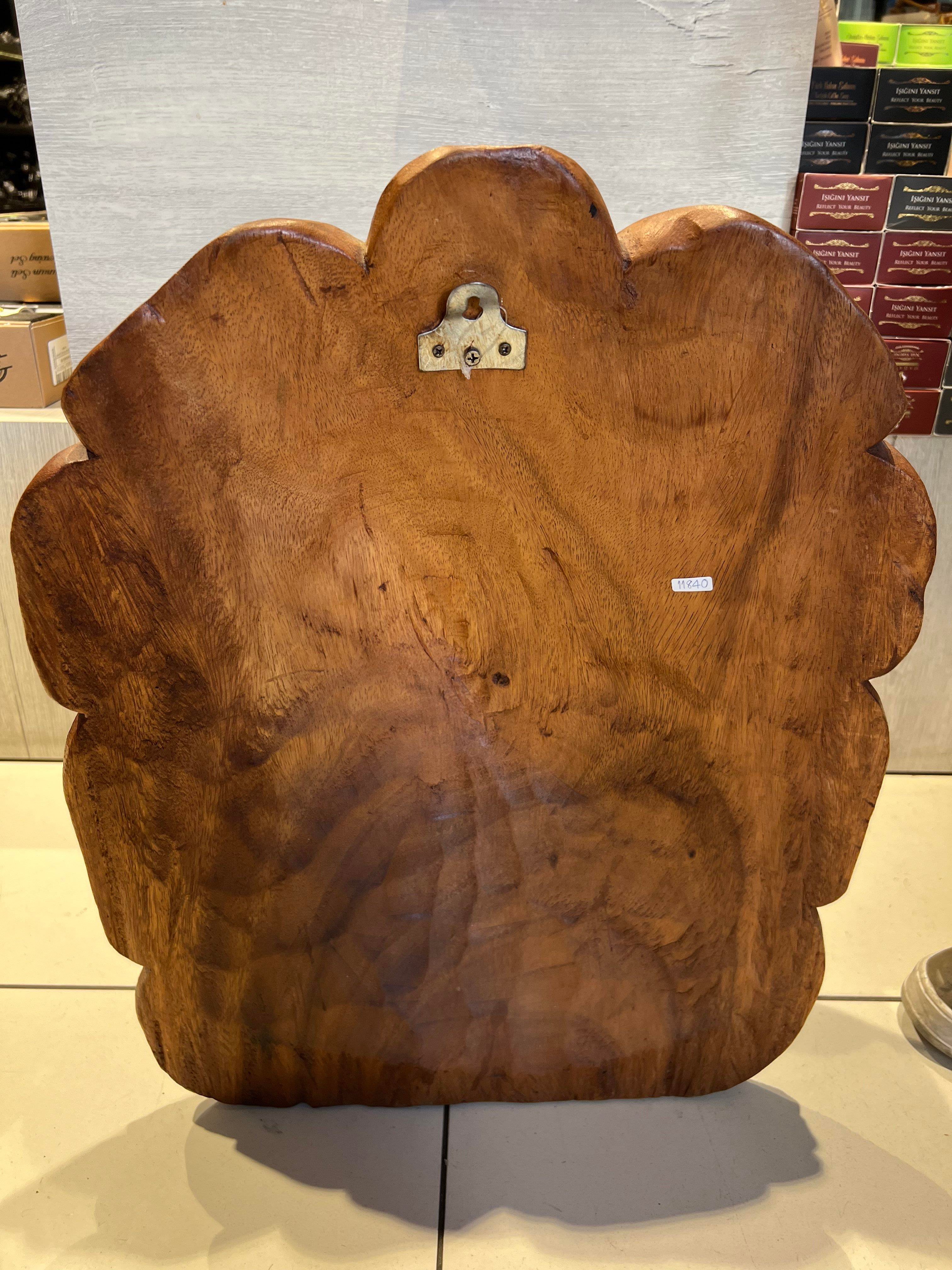 Ahşap Kizilderili Kafasi Duvar Dekor 55 Cm - Miamantra
