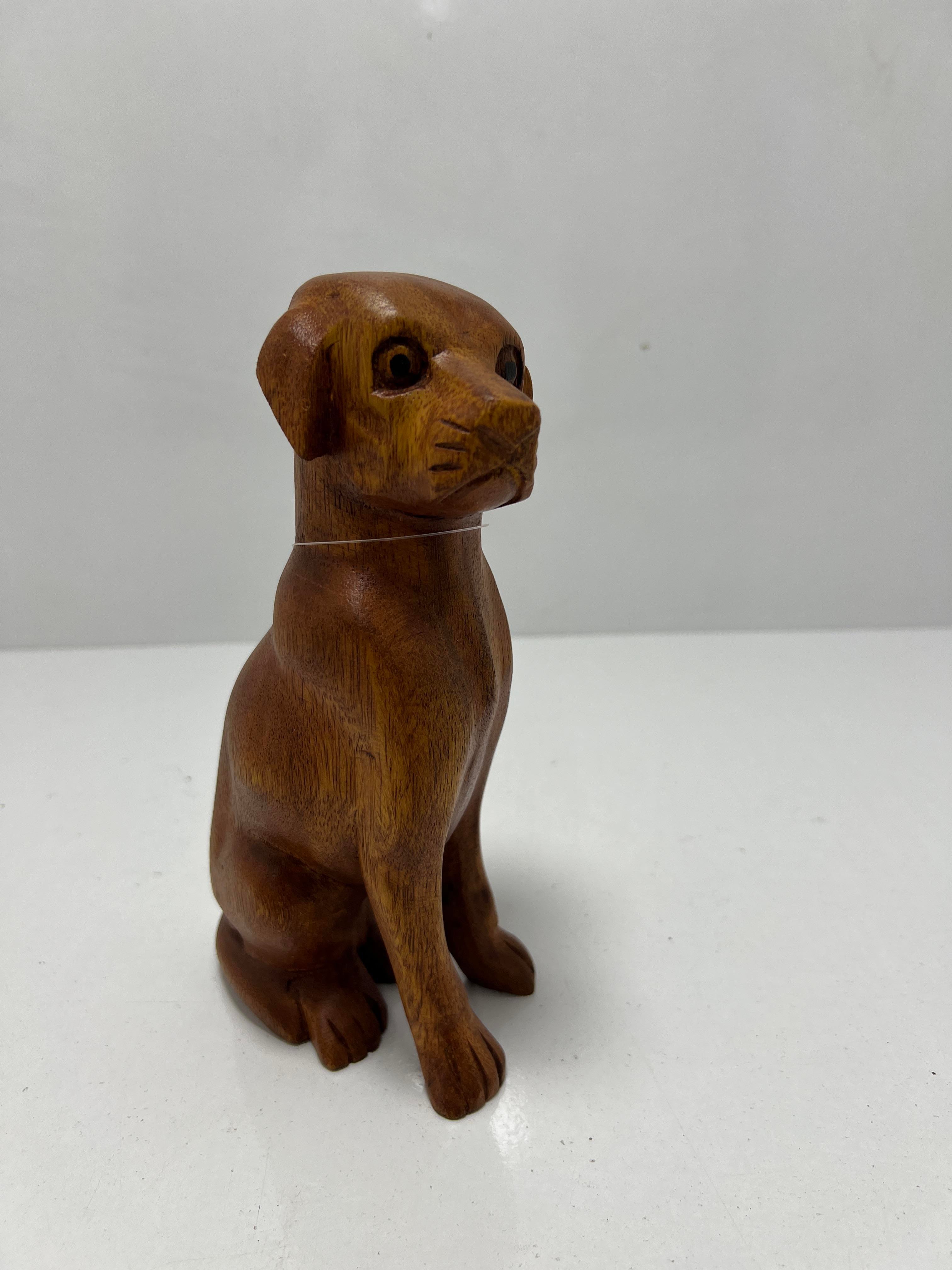 Ahşap Köpek Biblo 20 Cm - Miamantra