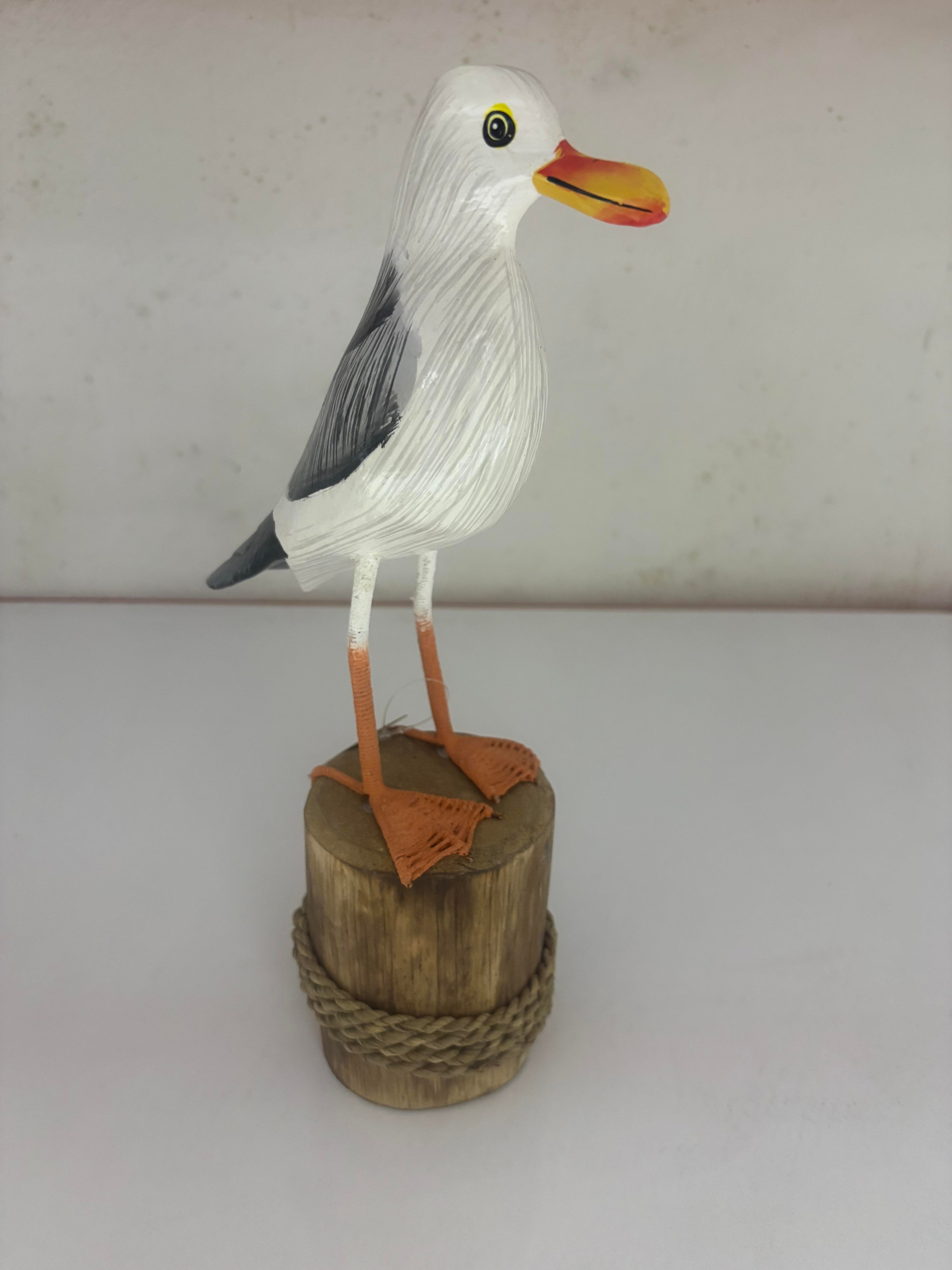Ahşap Martı Biblo (15 cm) - Miamantra