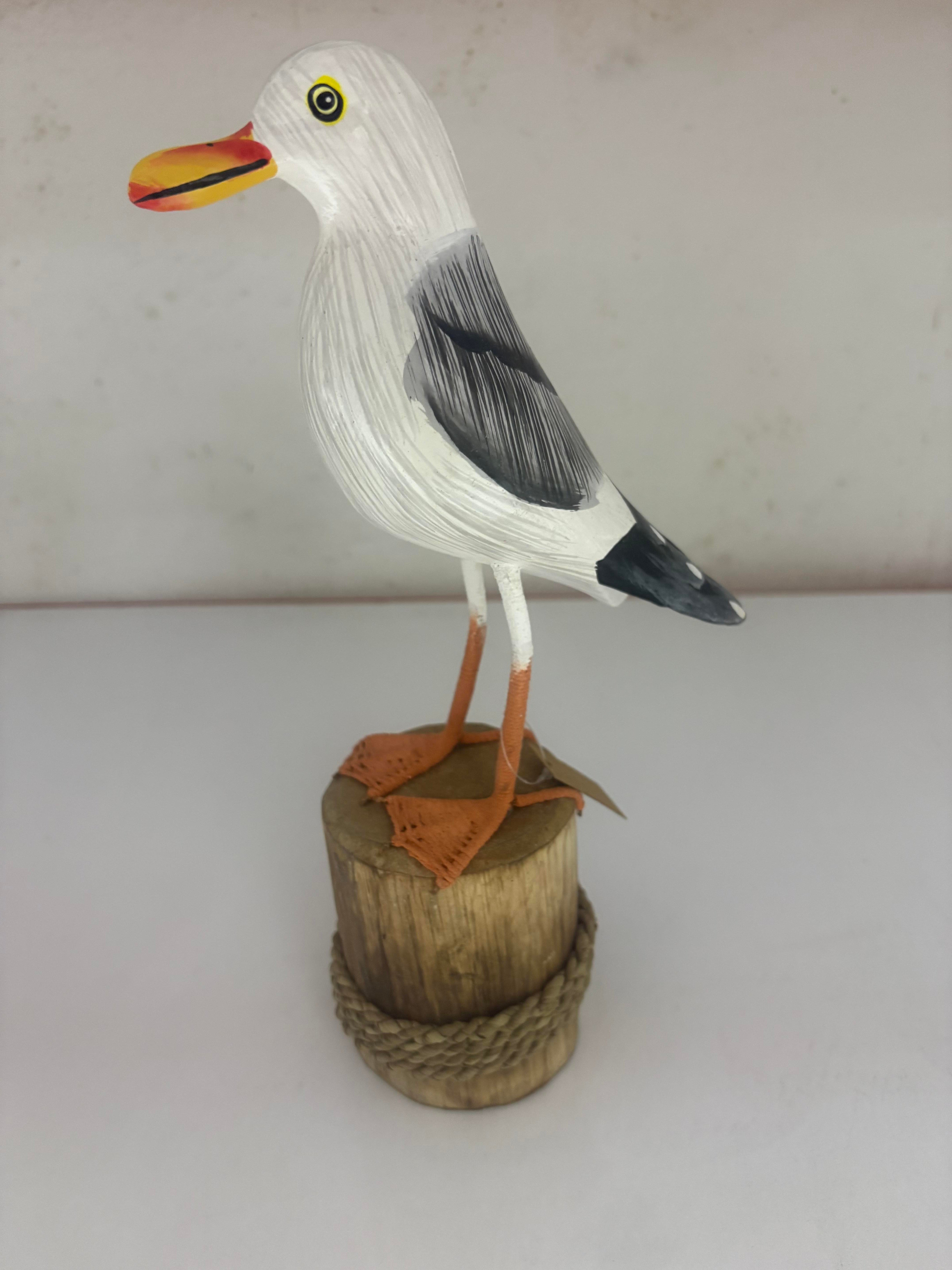 Ahşap Martı Biblo (15 cm) - Miamantra