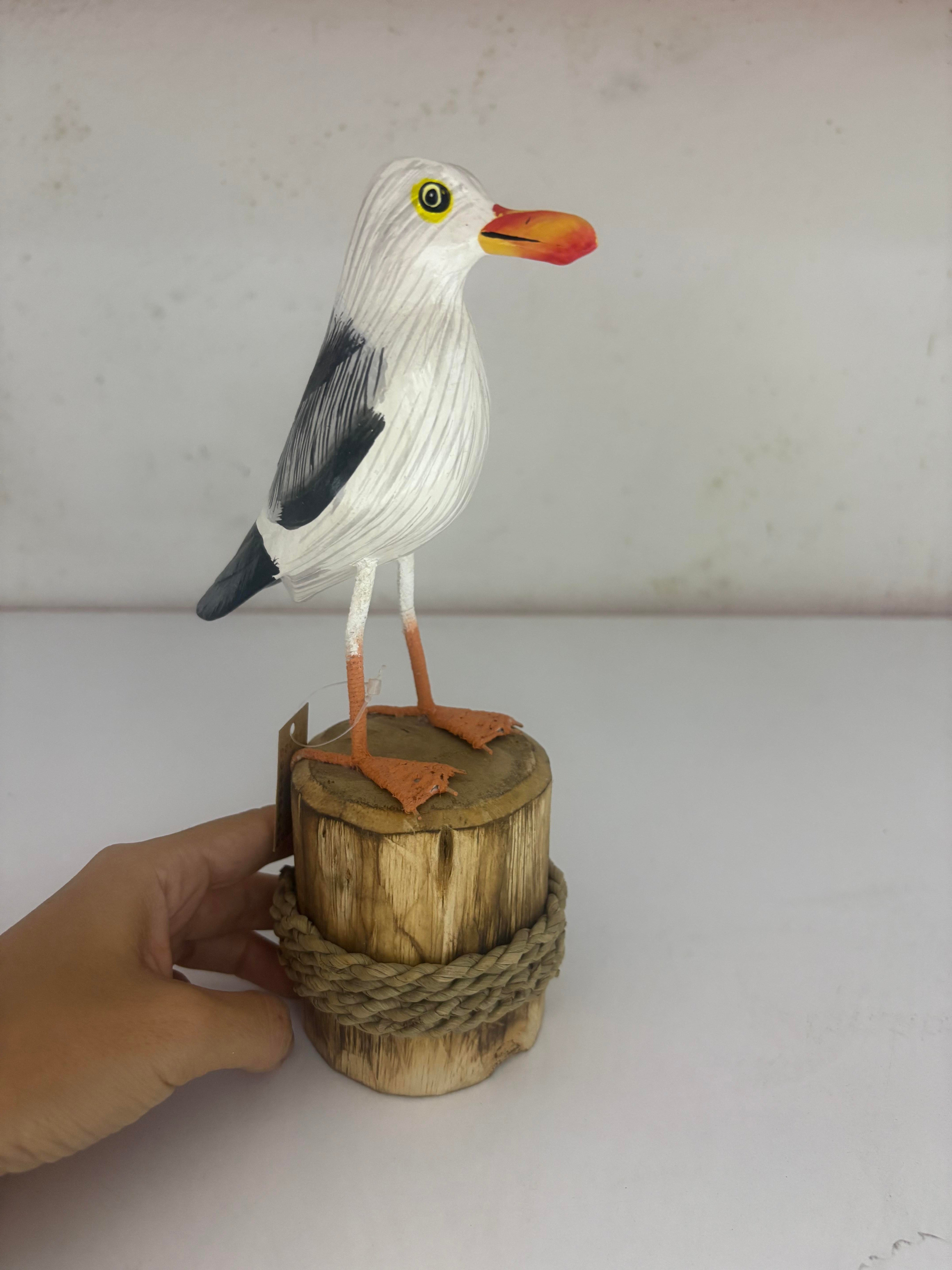 Ahşap Martı Biblo (20 cm) - Miamantra