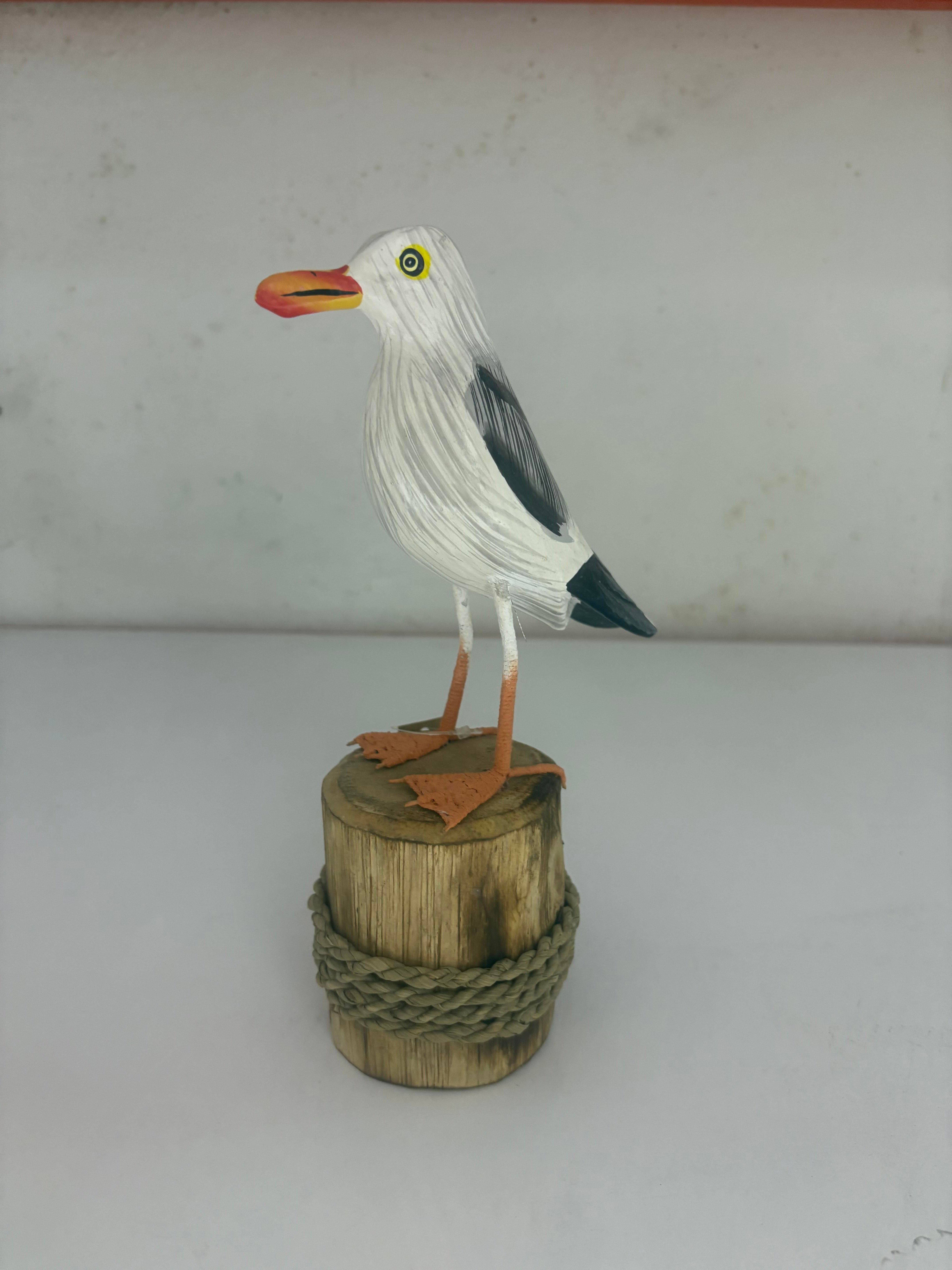 Ahşap Martı Biblo (20 cm) - Miamantra