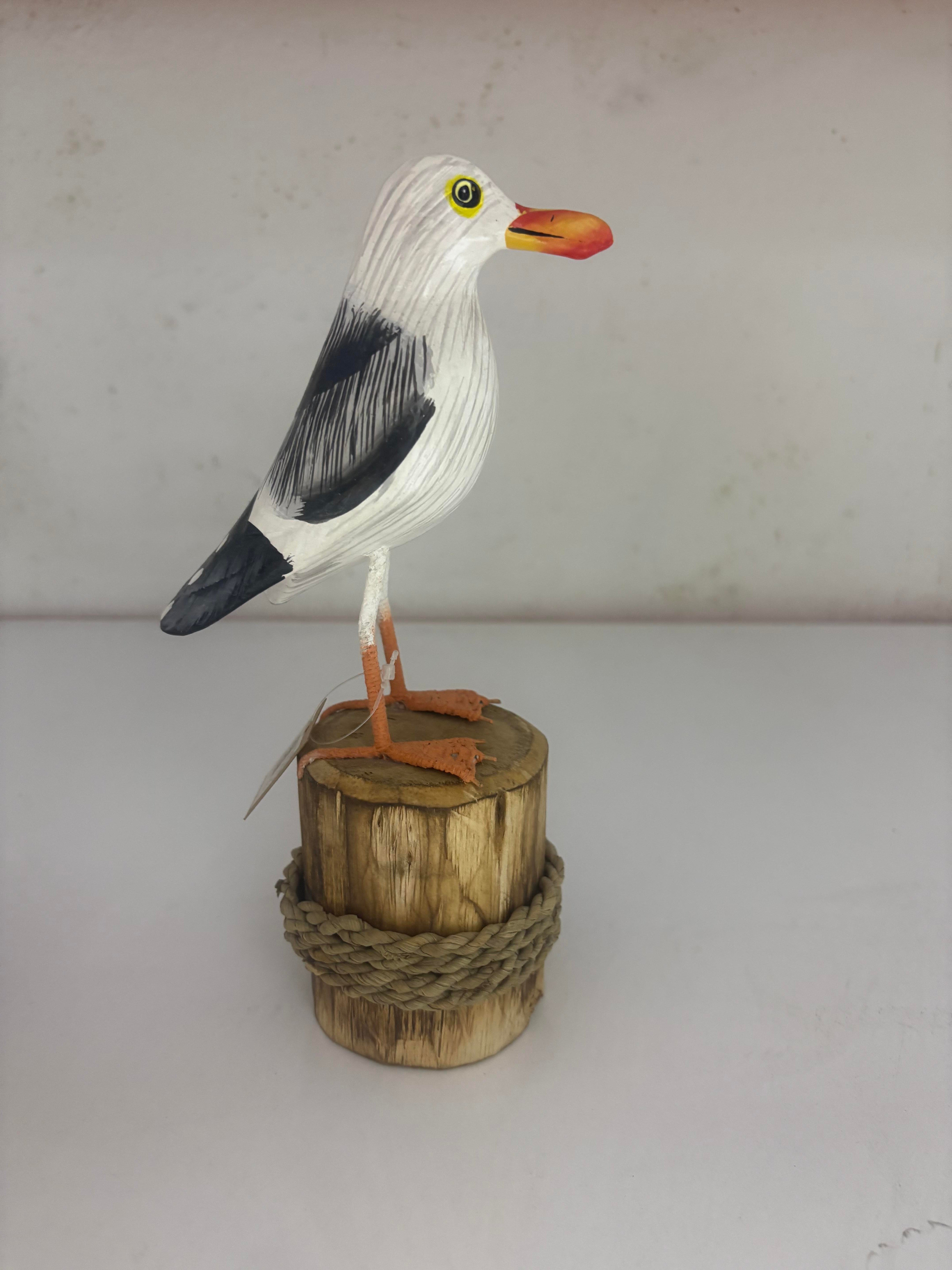 Ahşap Martı Biblo (20 cm) - Miamantra