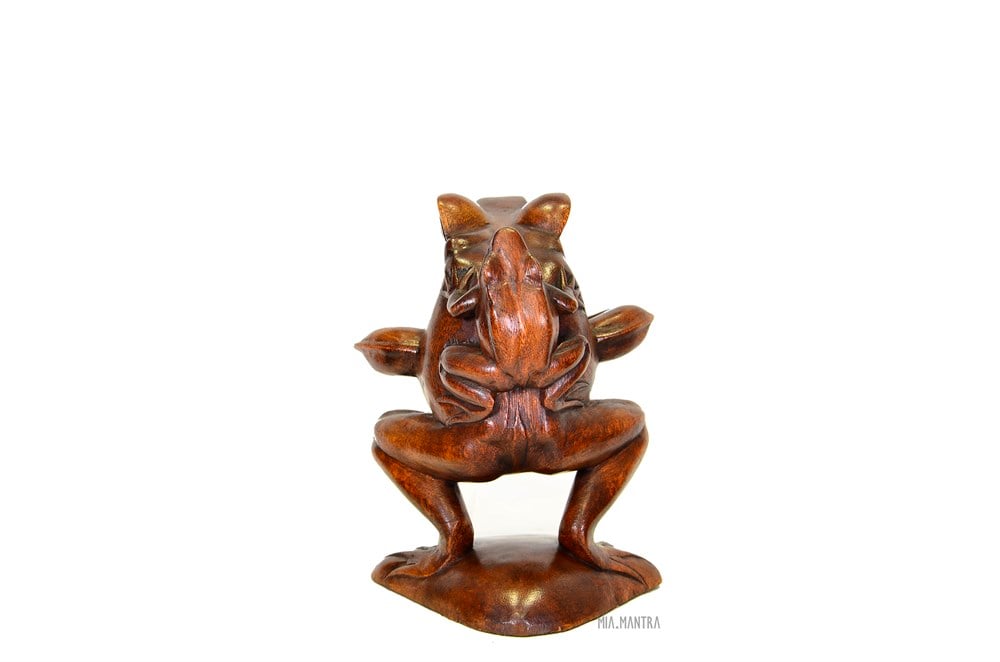Anne Çocuk Kurbağa Heykelciği (28 cm)