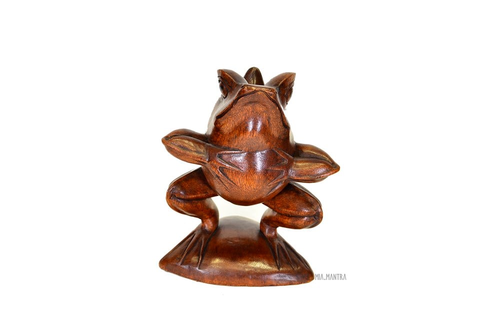 Anne Çocuk Kurbağa Heykelciği (28 cm)