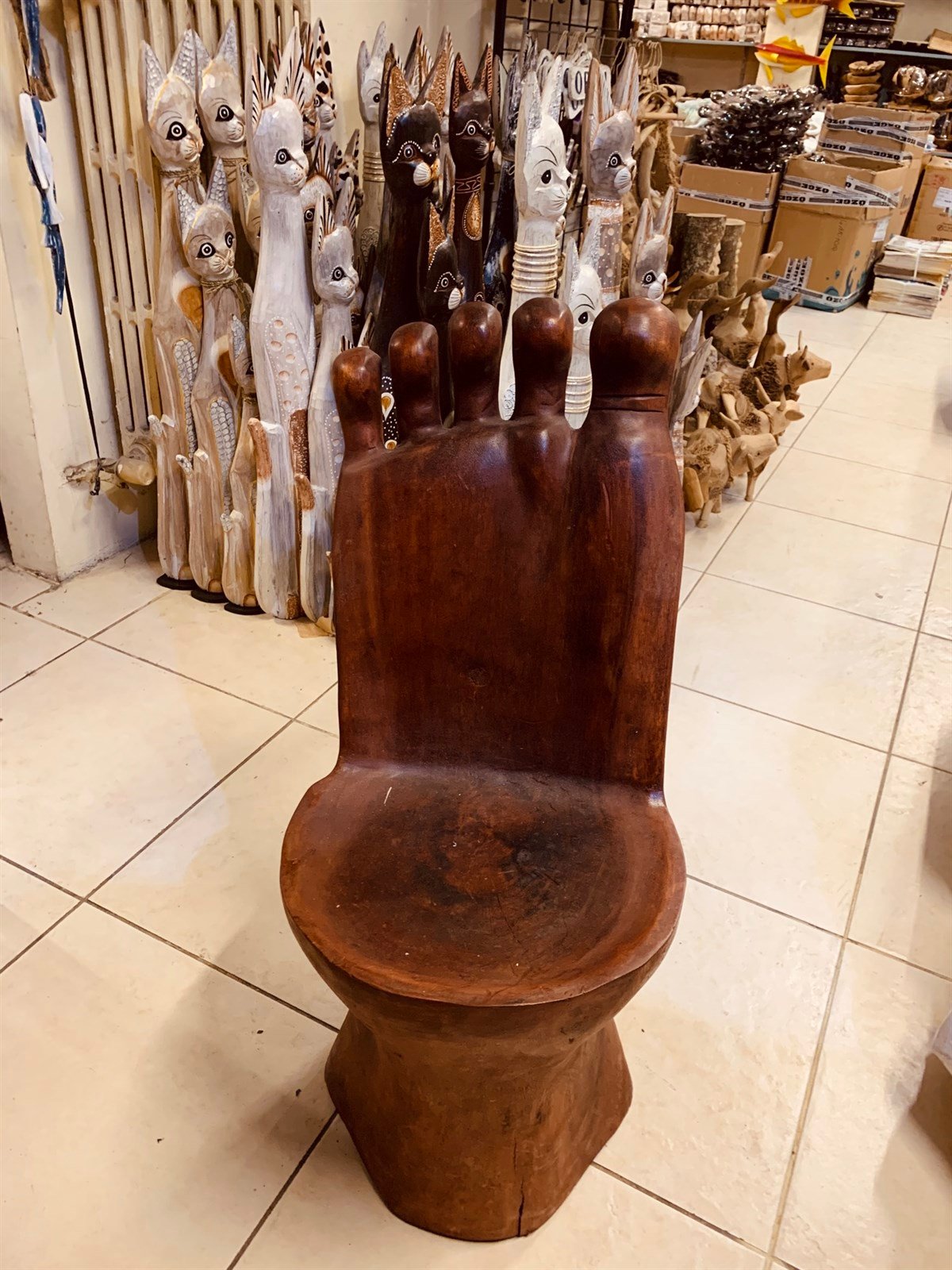 Ayak Şeklinde Ahşap Sandalye (90 cm)