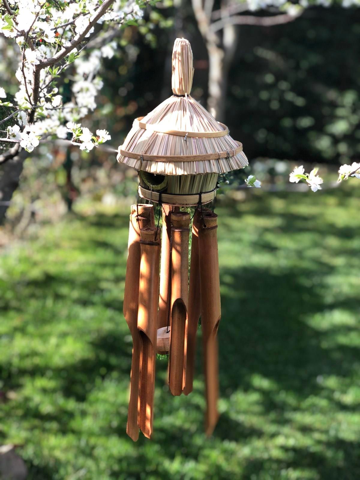 Bambu Kuş Yuvalı Rüzgar Çanı