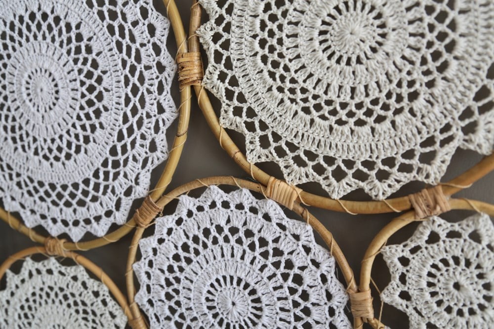 Beyaz Çok Halkalı Anjelik Dev Rüya Kapanı (100 cm * 178 cm)
