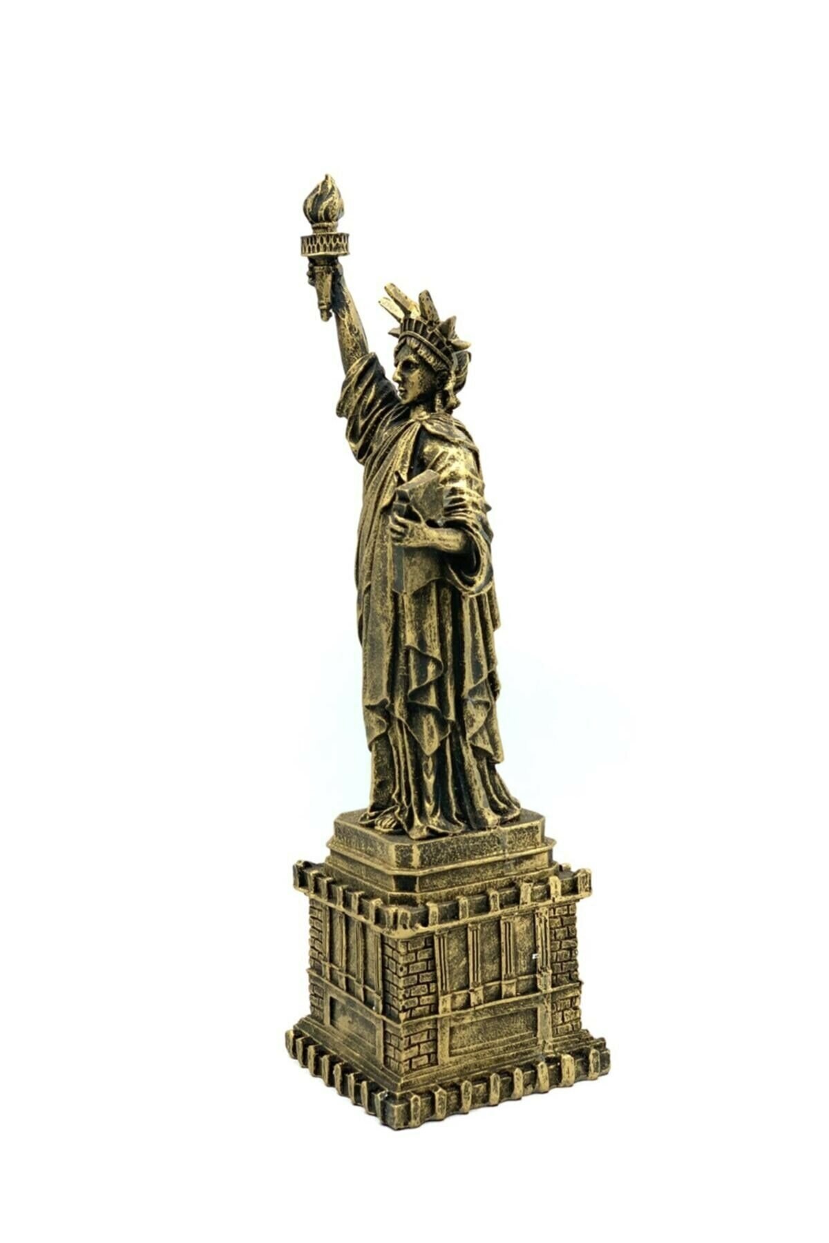 Dekoratif Özgürlük Heykeli Biblo (33 cm) Bronz  - Miamantra