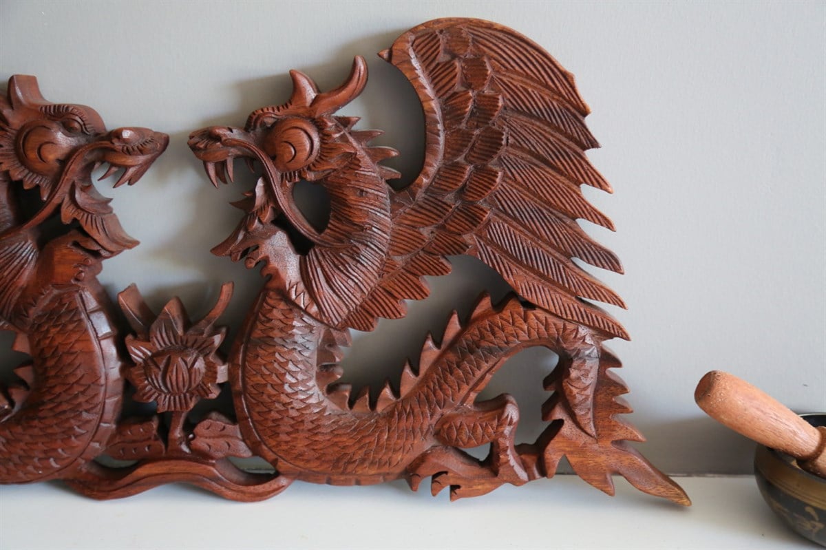El Oyması Ejderha Duvar Pano Model 1 (51 cm * 24 cm)