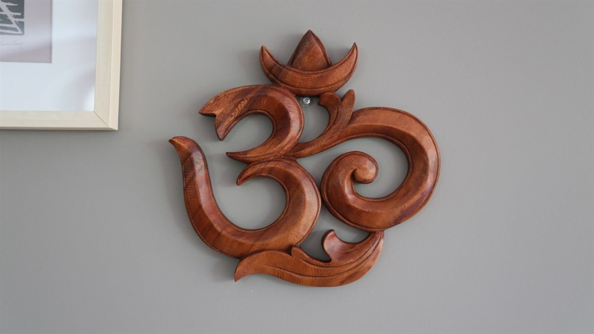 El Oyması Om Duvar Pano (25 cm)
