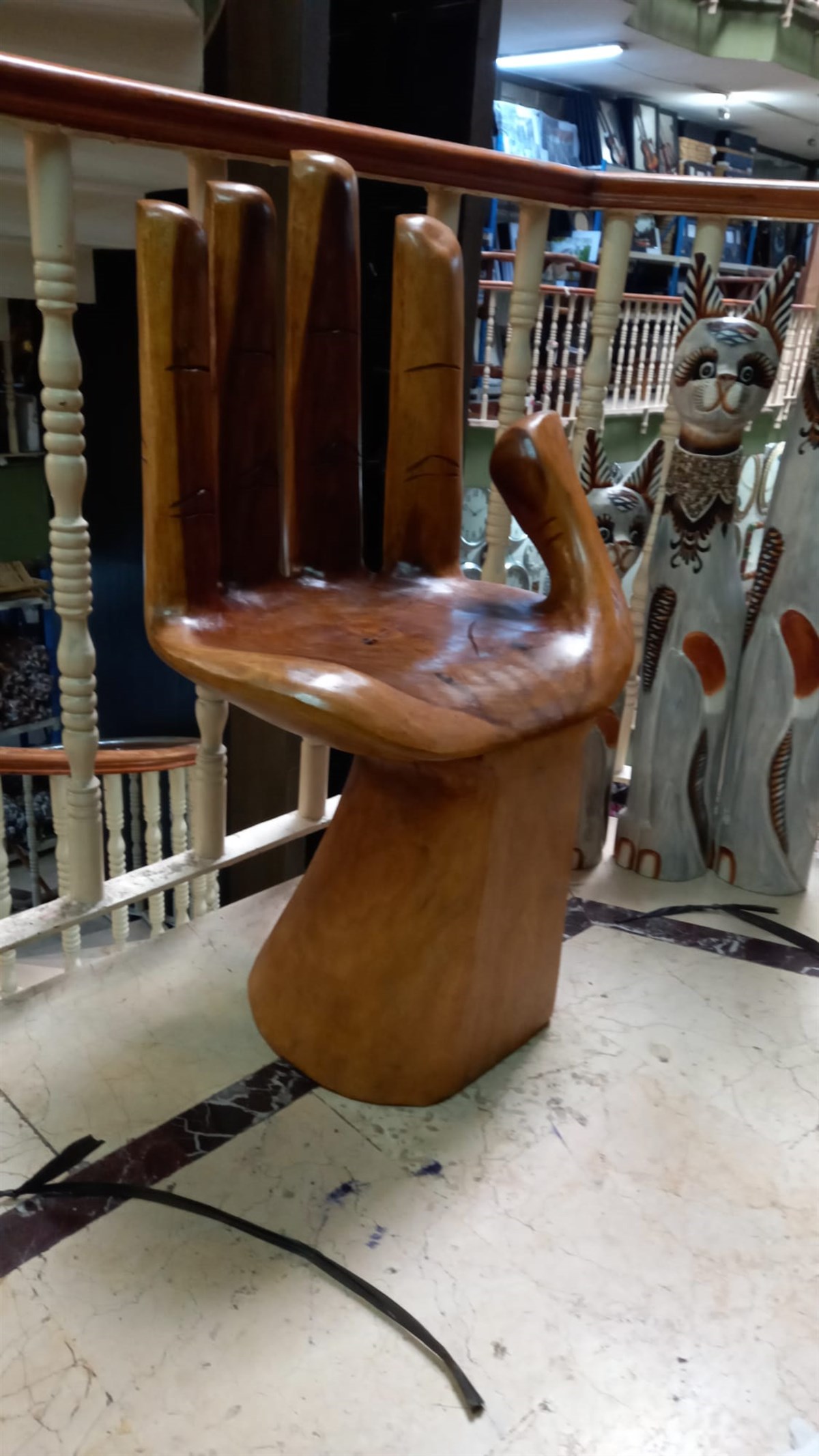 El Şeklinde Ahşap Sandalye - Orta Boy (90 cm) - Model 3