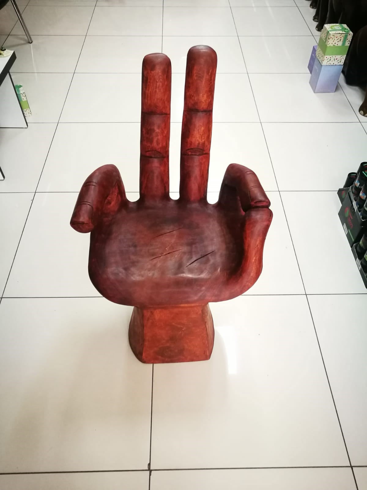 El Şeklinde Ahşap Sandalye - Orta Boy (90 cm) - Model 1