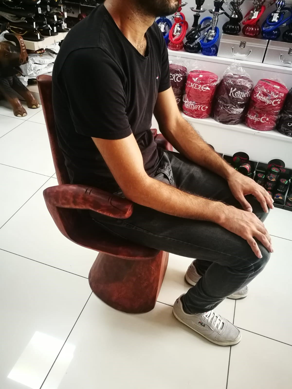 El Şeklinde Ahşap Sandalye - Orta Boy (90 cm) - Model 1