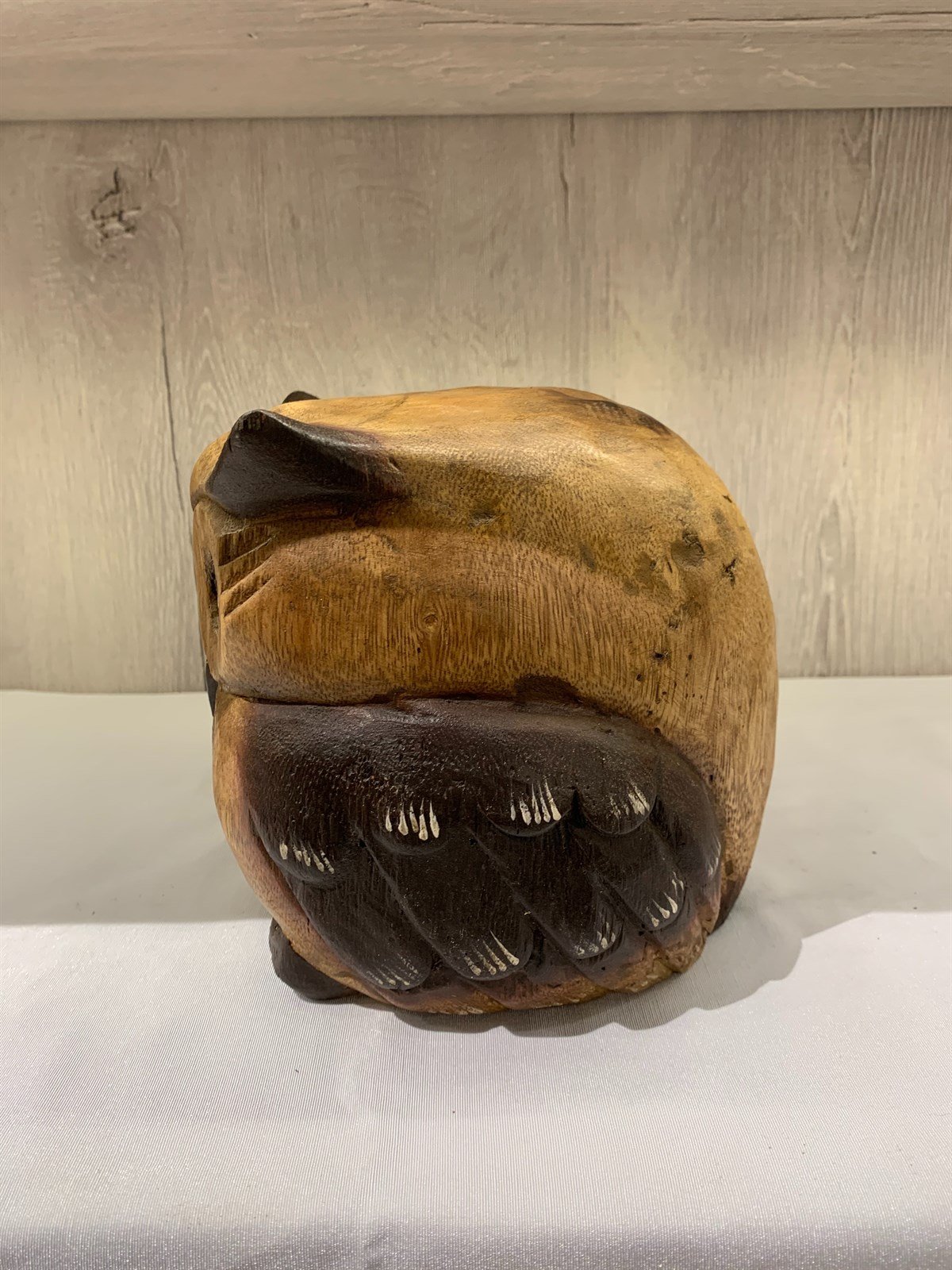 El Yapımı Ahşap Baykuş (17 cm)