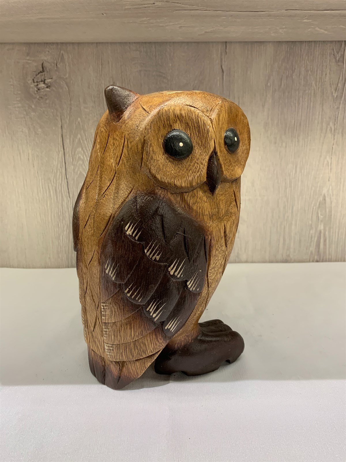 El Yapımı Ahşap Baykuş (20 cm) Model 1