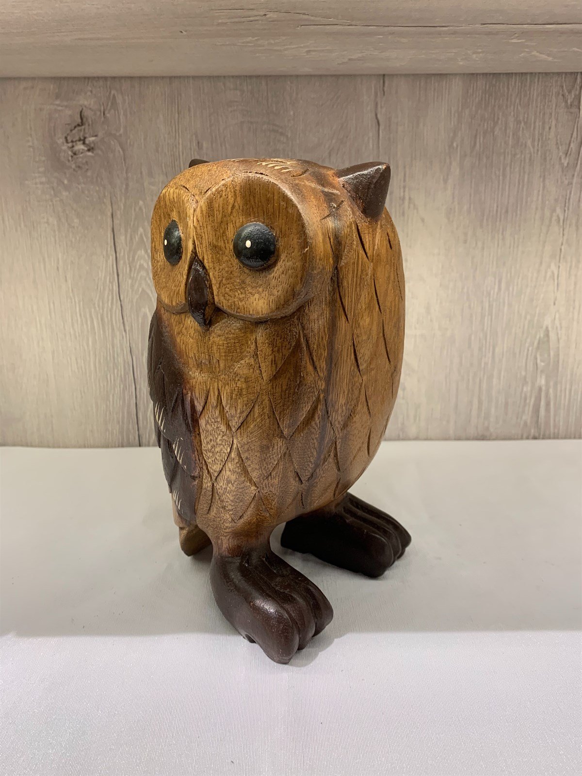 El Yapımı Ahşap Baykuş (20 cm) Model 1