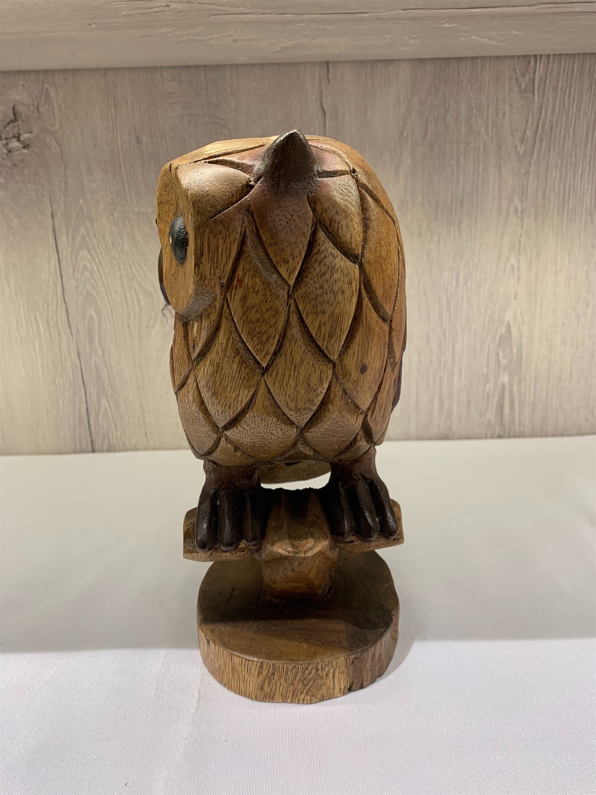 El Yapımı Ahşap Baykuş (20 cm) Model 2
