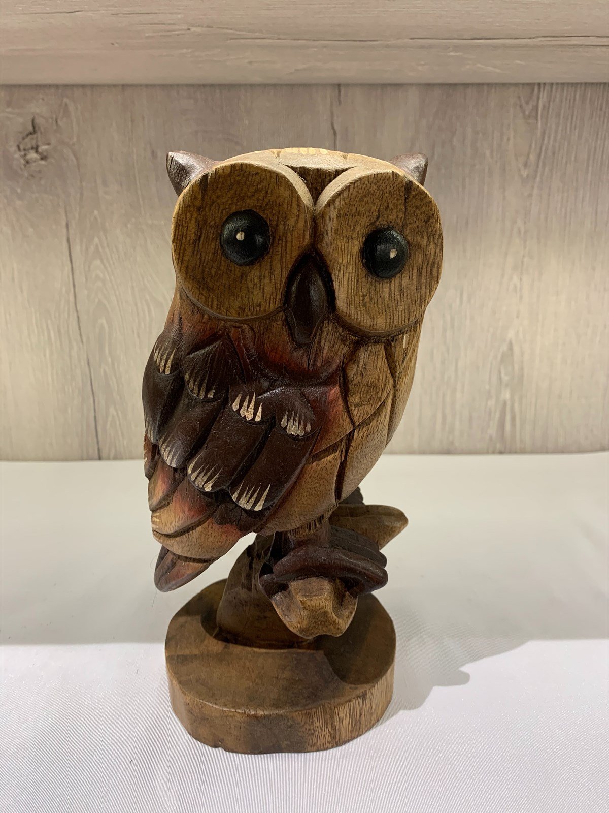 El Yapımı Ahşap Baykuş (20 cm) Model 2