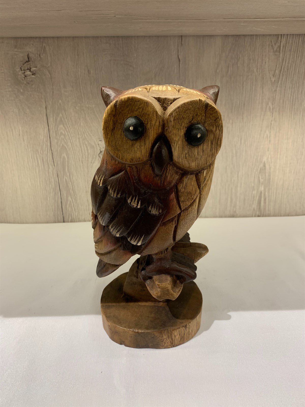 El Yapımı Ahşap Baykuş (20 cm) Model 2