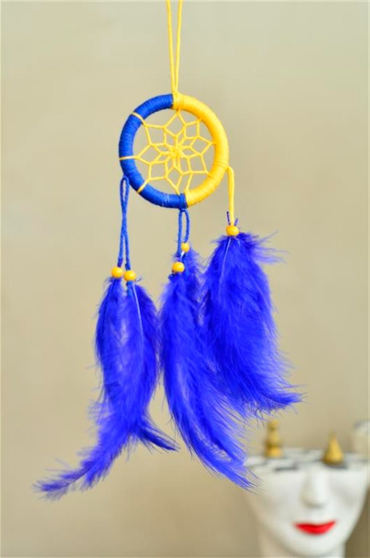 Fenerbahçe - 4 Büyükler Serisi Araba Süsü Rüya Kapanı /Düş Kapanı / Rüyakapanı / Dreamcatcher (Çap 6 cm)