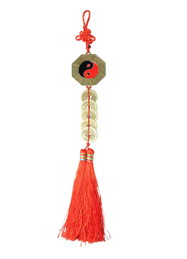 Feng Shui Bereket ve Şans Askılı Zil Dekor Bagua Aynalı  - Miamantra