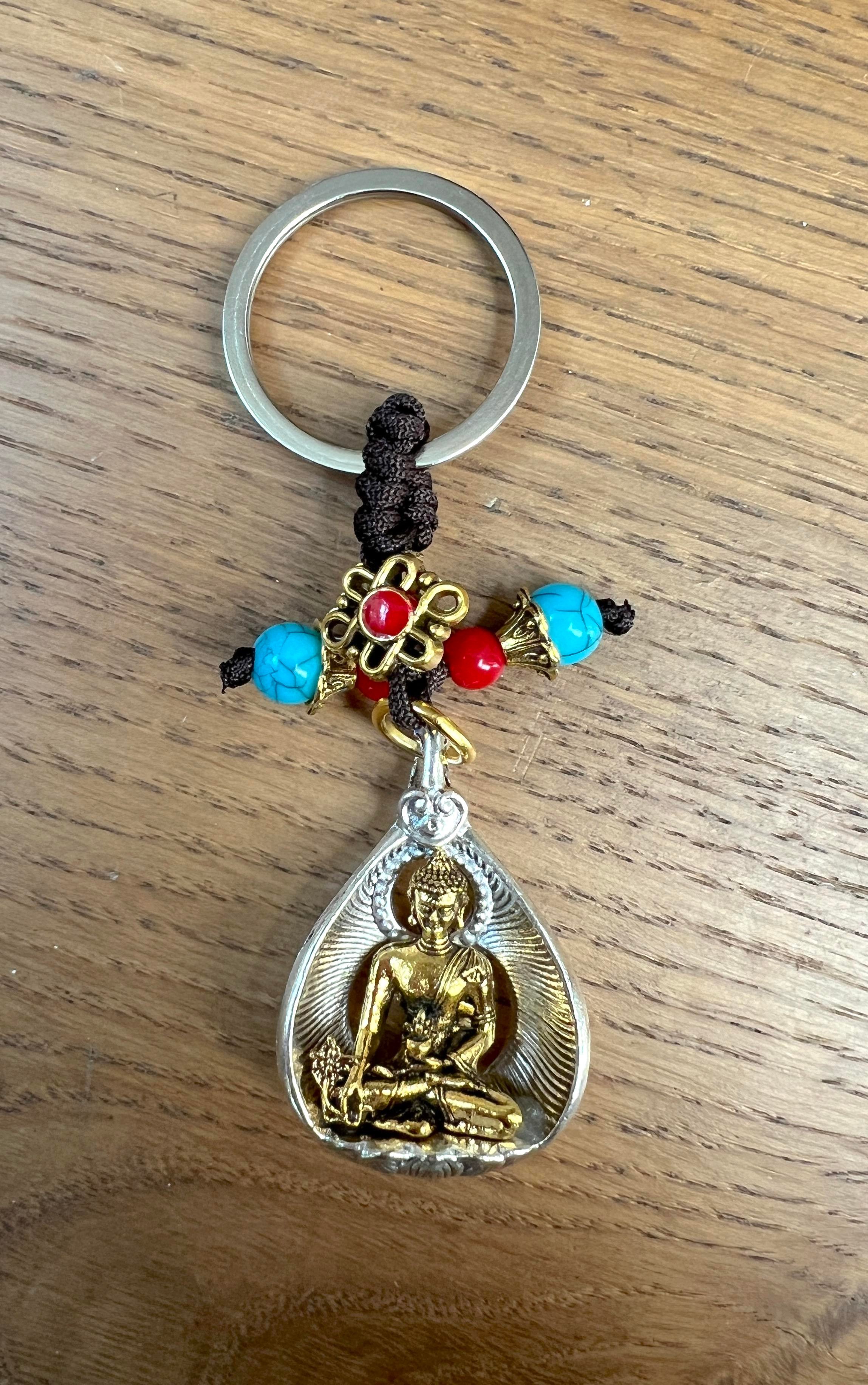 Feng Shui Buda Figürlü Metal Anahtarlık - Miamantra