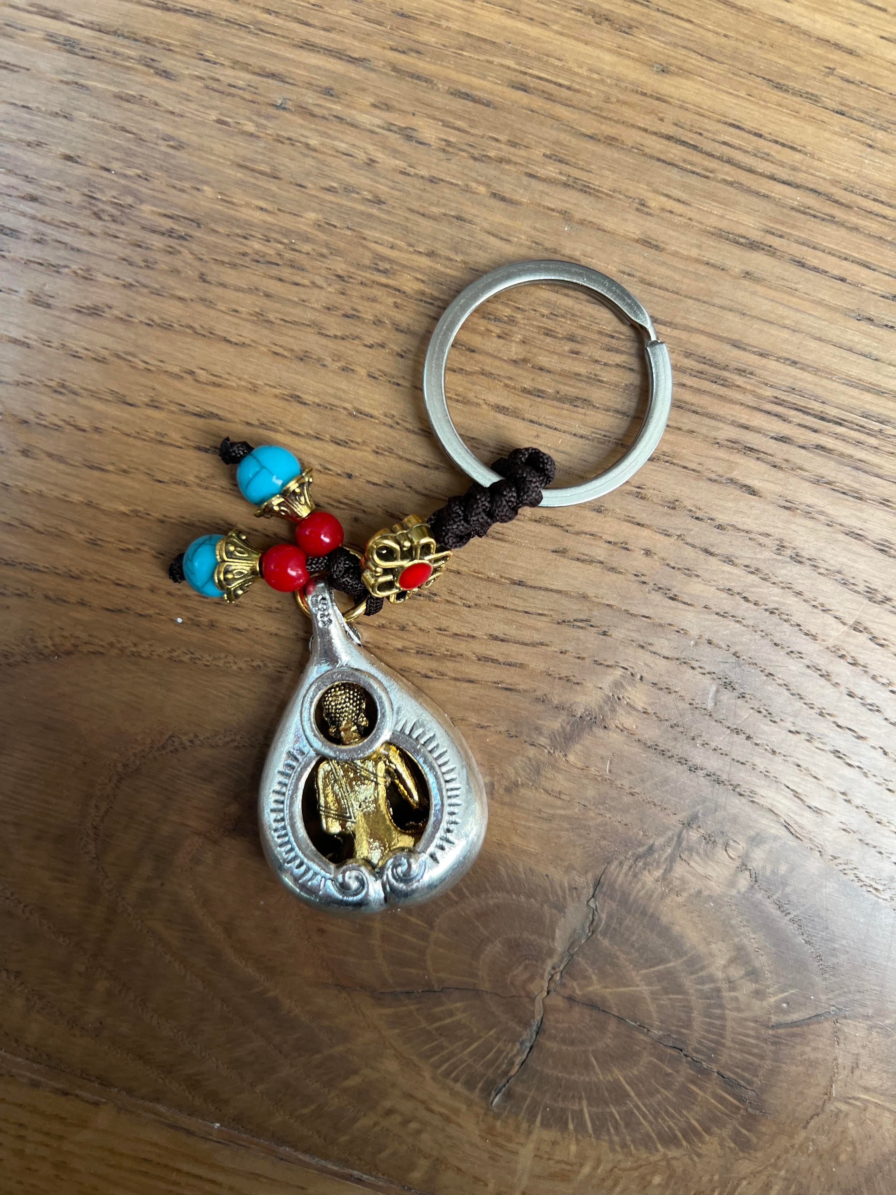 Feng Shui Buda Figürlü Metal Anahtarlık - Miamantra
