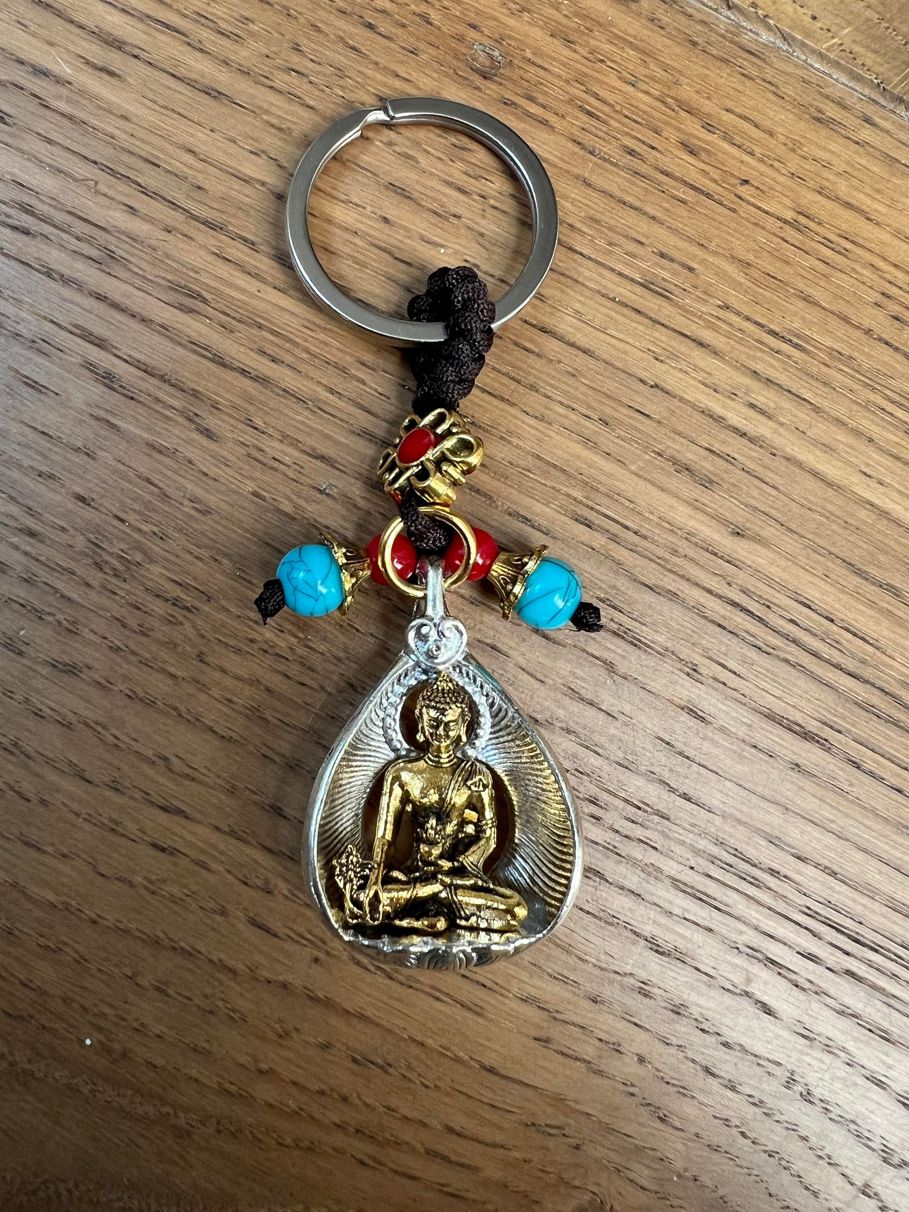 Feng Shui Buda Figürlü Metal Anahtarlık - Miamantra