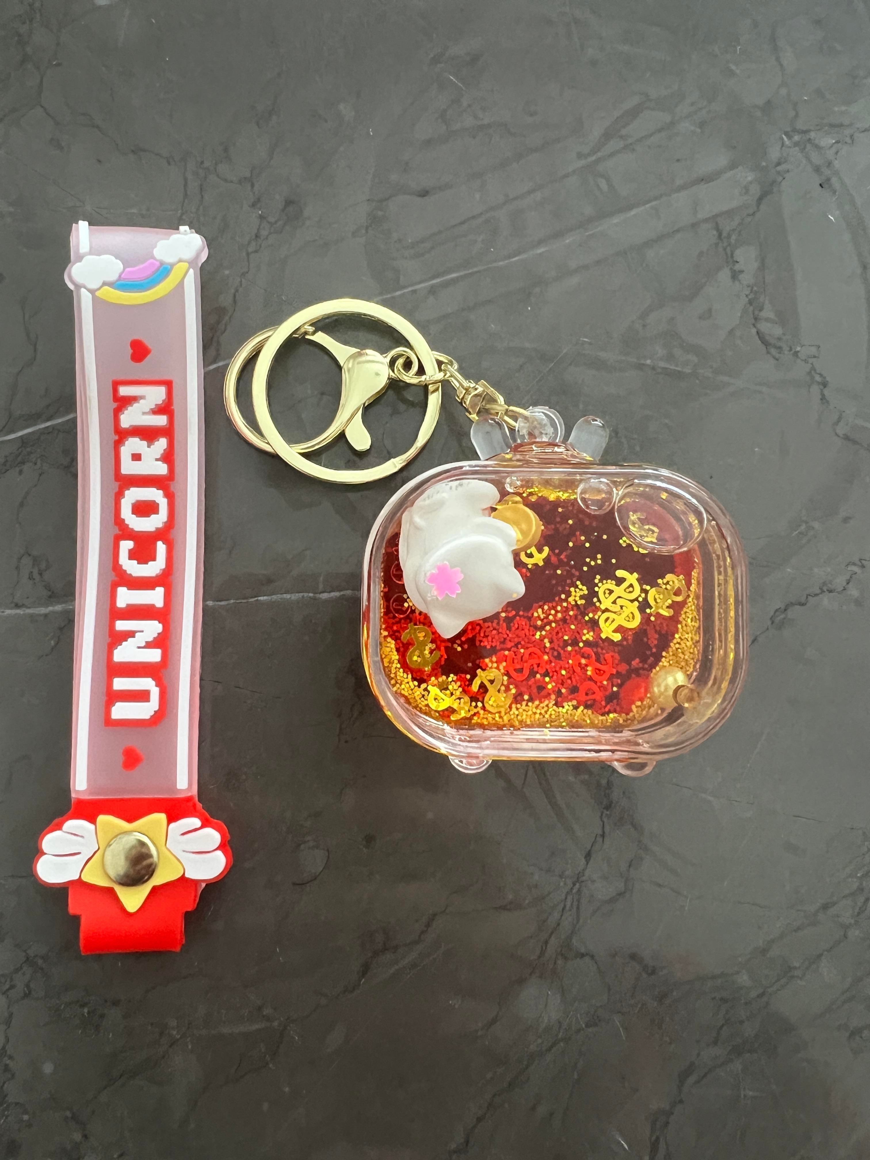 Feng Shui Şans ve Bereket Kedisi Figürlü Sulu Anahtarlık / Çanta Süsü Patili Kedi Model 1(Maneki Neko) - Miamantra