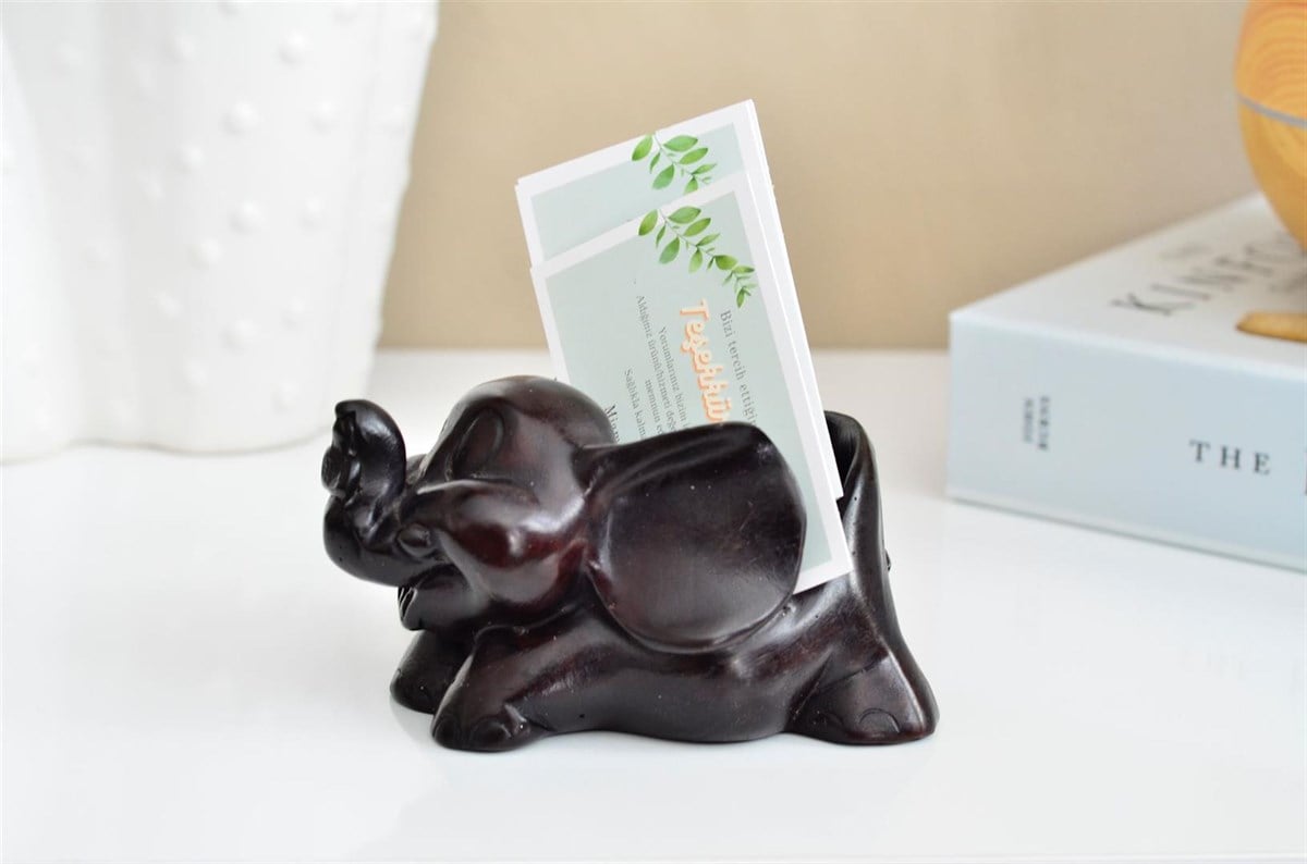 Fil Şeklinde Reçine Kartlık / Kase (11 cm)