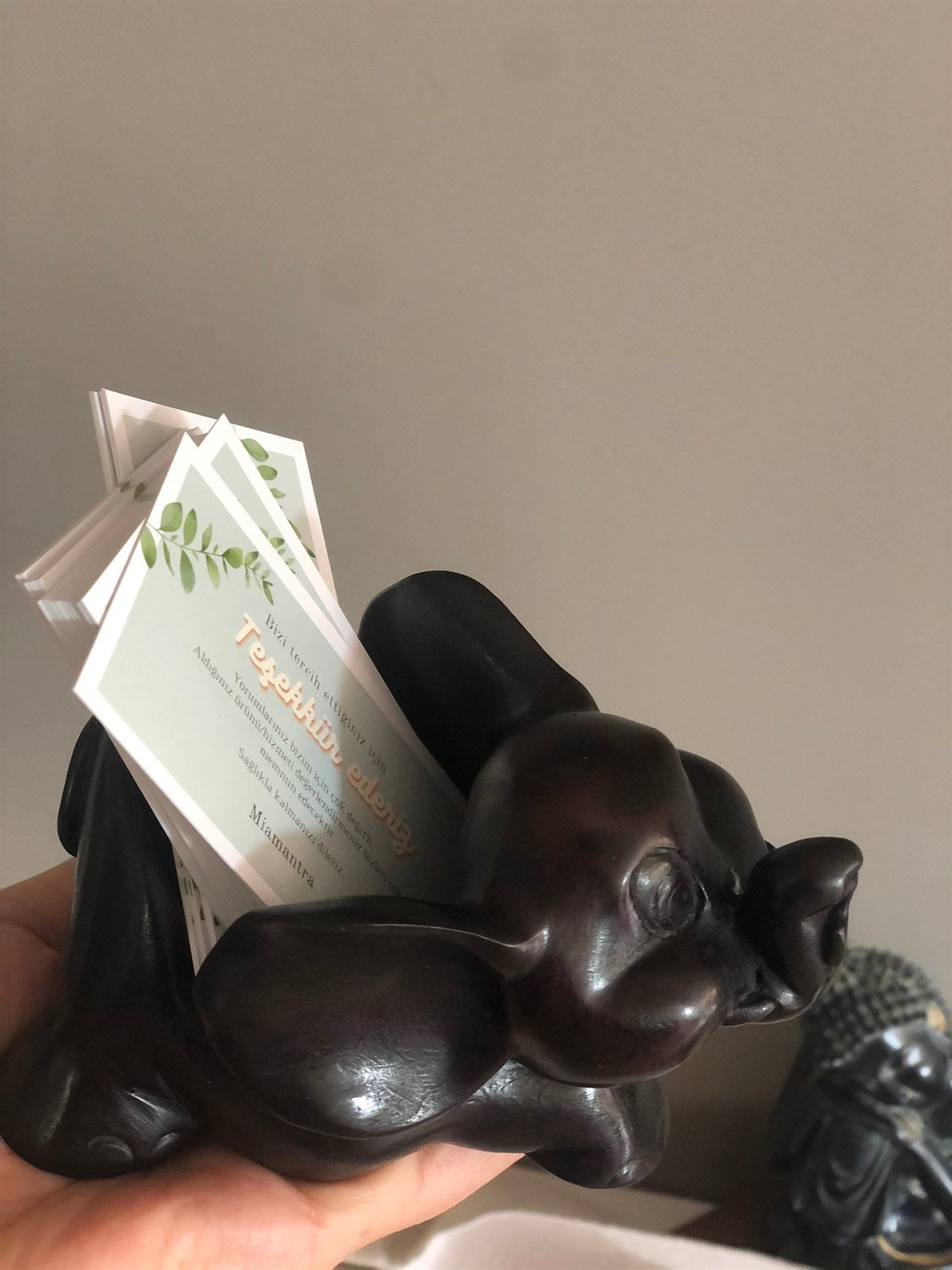 Fil Şeklinde Reçine Kartlık / Kase (11 cm)