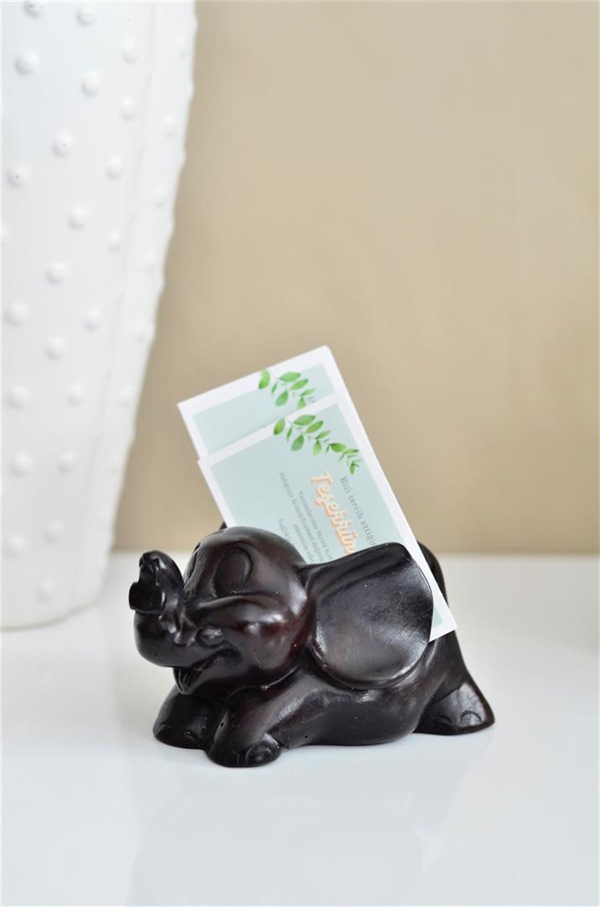 Fil Şeklinde Reçine Kartlık / Kase (11 cm) - Miamantra